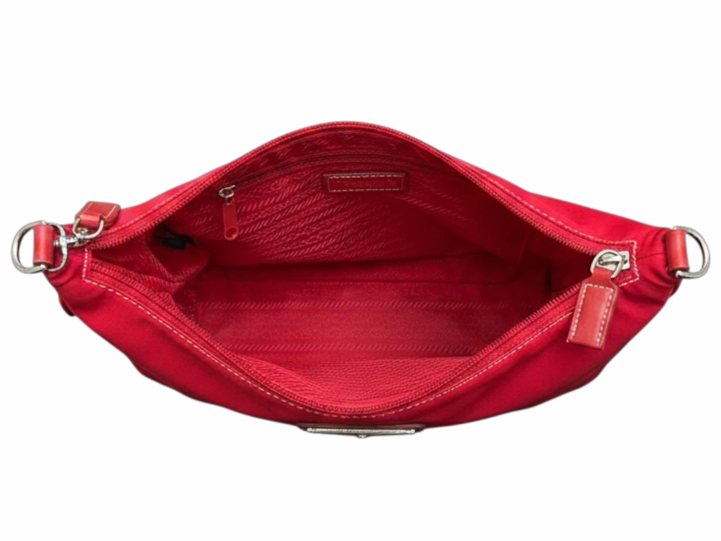 Photo 1 of RED PREGIO TESSUTO MINI HOBO SHOULDER BAG (AUTHENTICITY NOT VERIFIED)