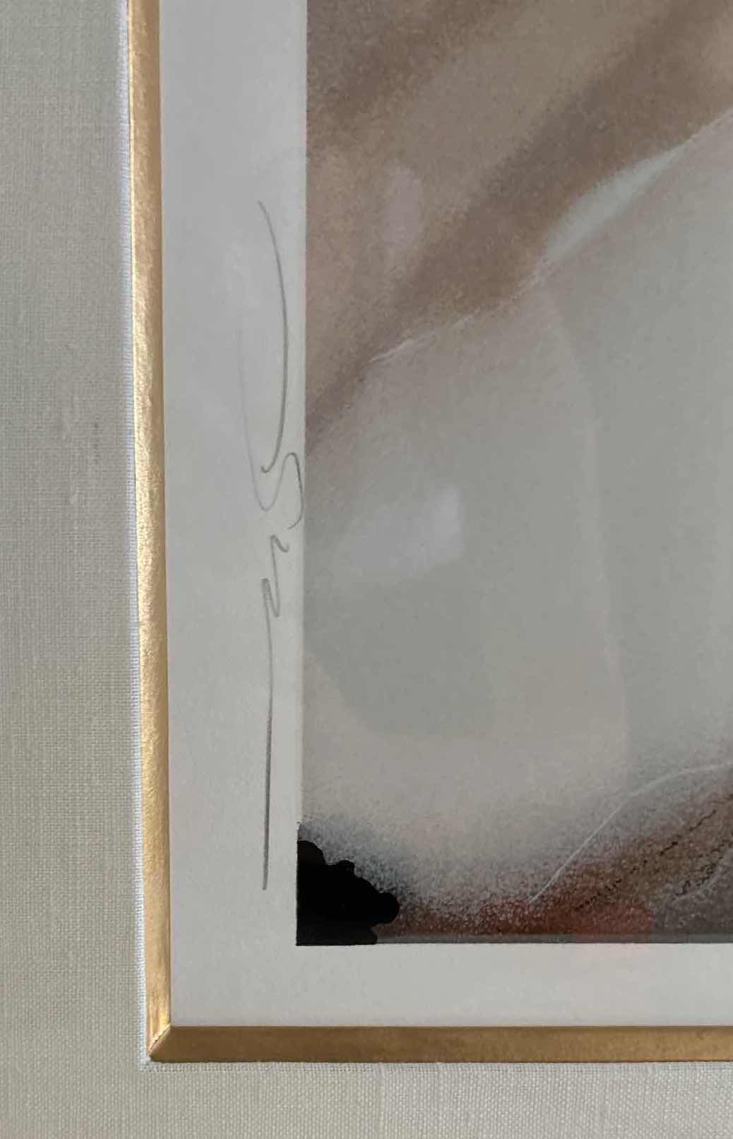 Photo 1 of FRAMED ART SERIGRAPH “INTERLUDE” SIGNED BY ARTIST SUZANNE MARIE IN GOLD FRAME 30.5”X35”