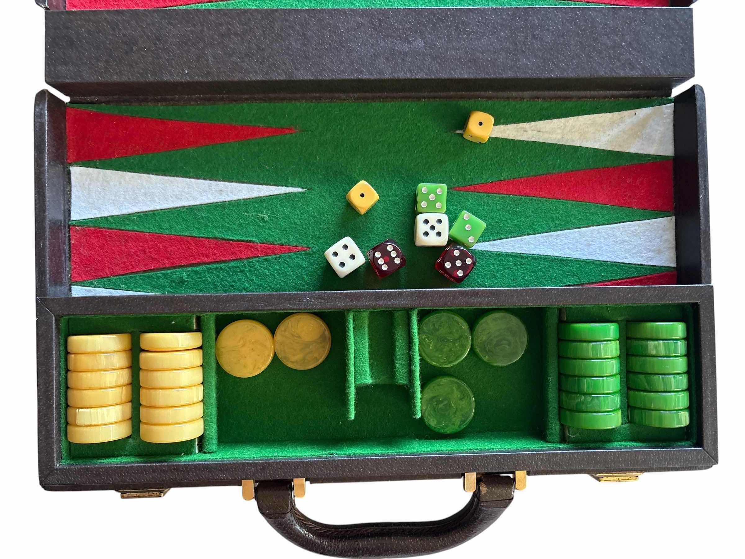 Photo 1 of VINTAGE GUCCI BACKGAMMON TRAVEL SET 14.5”X8.5”H2”