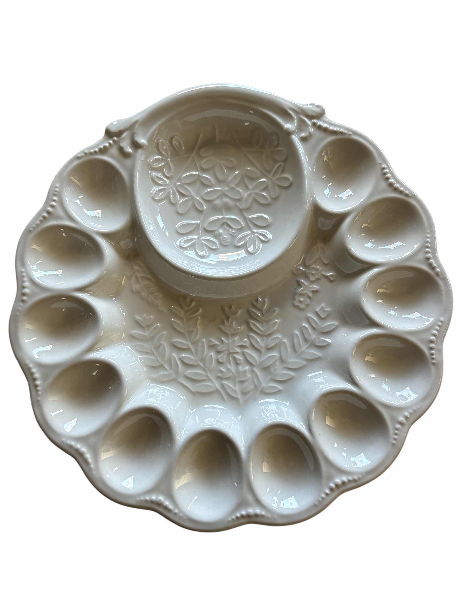 Photo 1 of VINTAGE CERAMIC DEVILED EGG HOLDER 11.25”