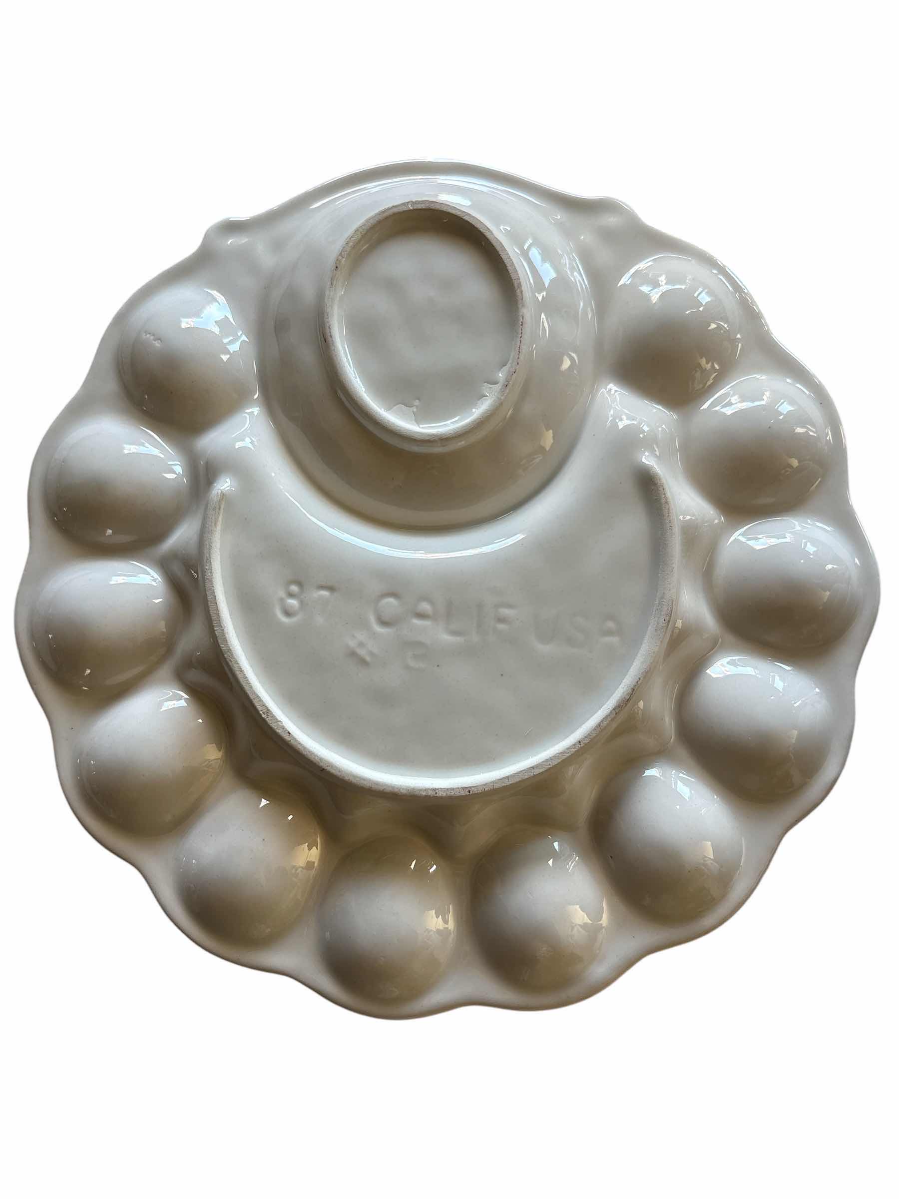 Photo 1 of VINTAGE CERAMIC DEVILED EGG HOLDER 11.25”