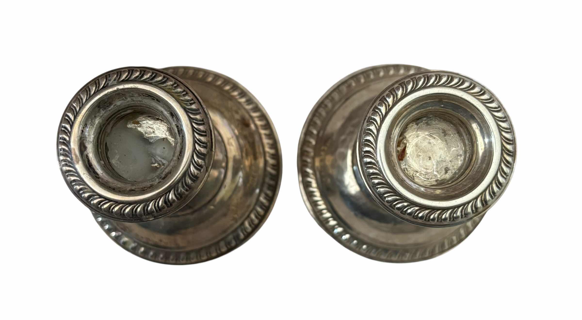 Photo 1 of 2-EMPIRE STERLING SILVER CANDLESTICK HOLDERS