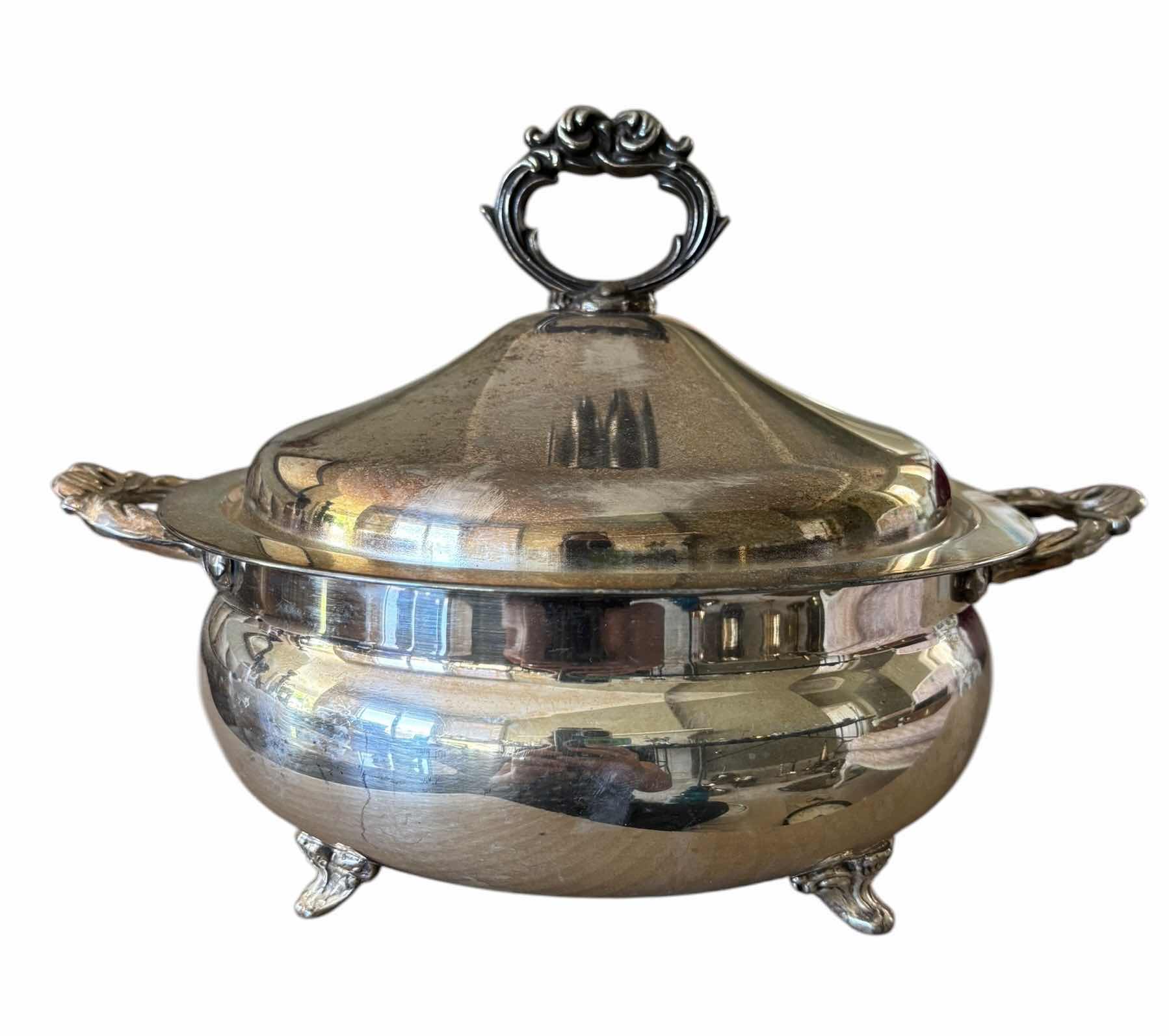 Photo 1 of VINTAGE SILVER PLATED CASSEROLE DISH WITH LID