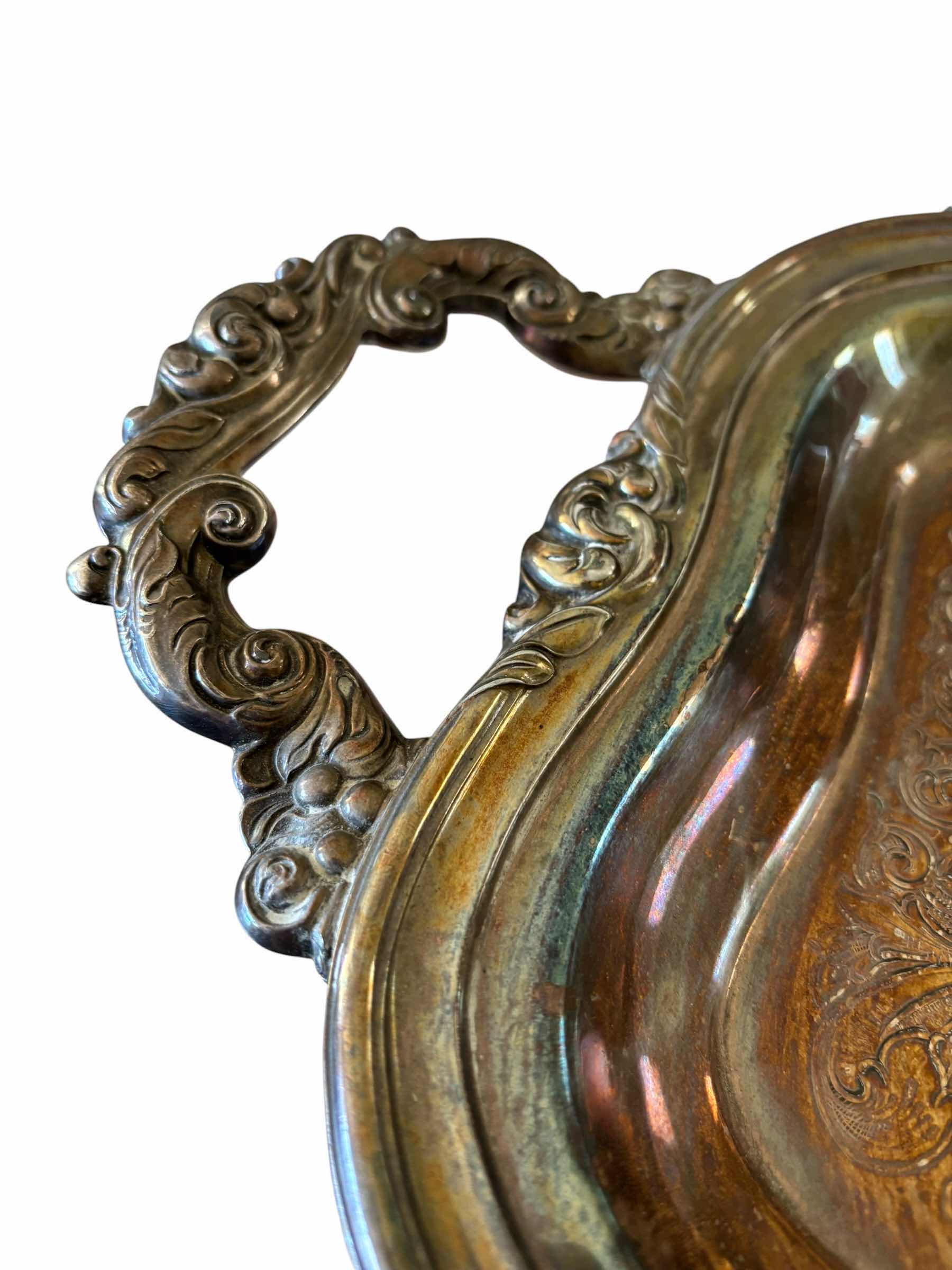 Photo 1 of HEIRLOOM SILVER PLATED SERVING TRAY