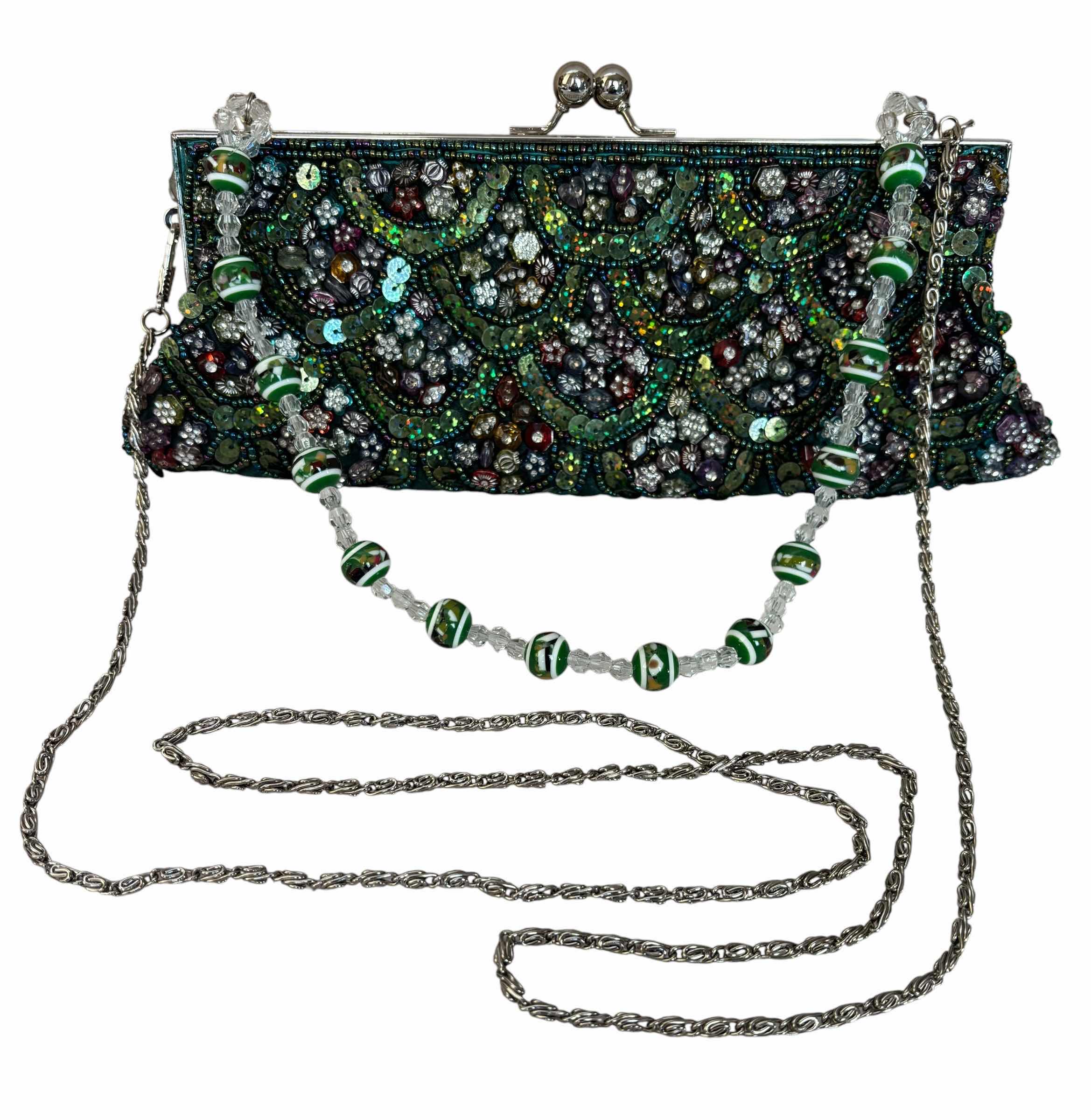 Photo 1 of VINTAGE BEADED EVENING CLUTCH PURSE