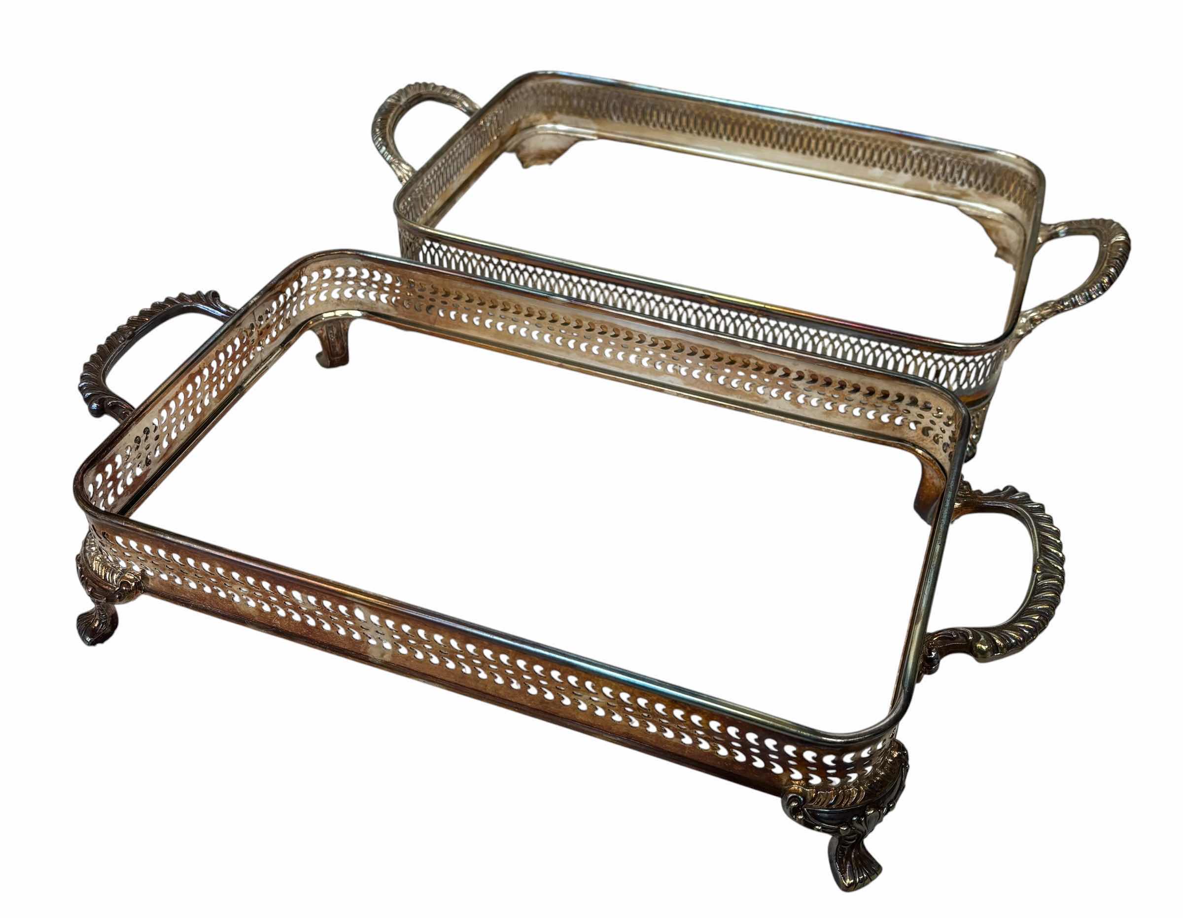 Photo 1 of VINTAGE LEONARD SILVERPLATE CRACKER CRADLE, SILVERPLATE WIRE BREAD BASKET & SILVERPLATED CASSEROLE SERVERS (2)