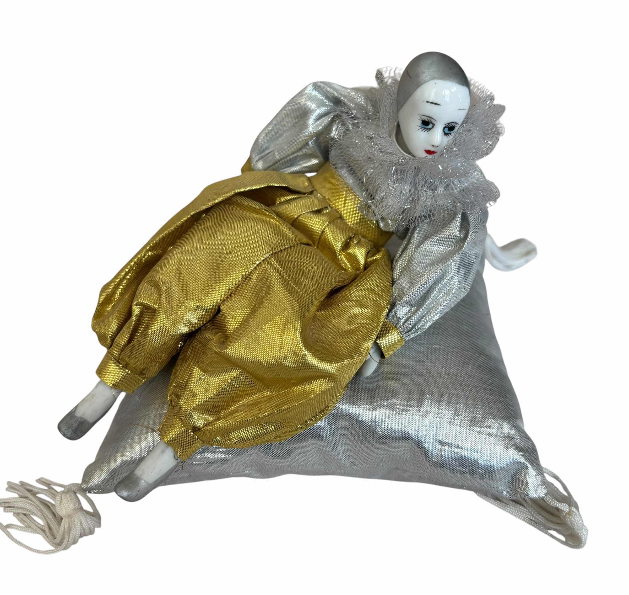 Photo 1 of VINTAGE 1980S/1990S PORCELAIN PIERROT CLOWN DOLL