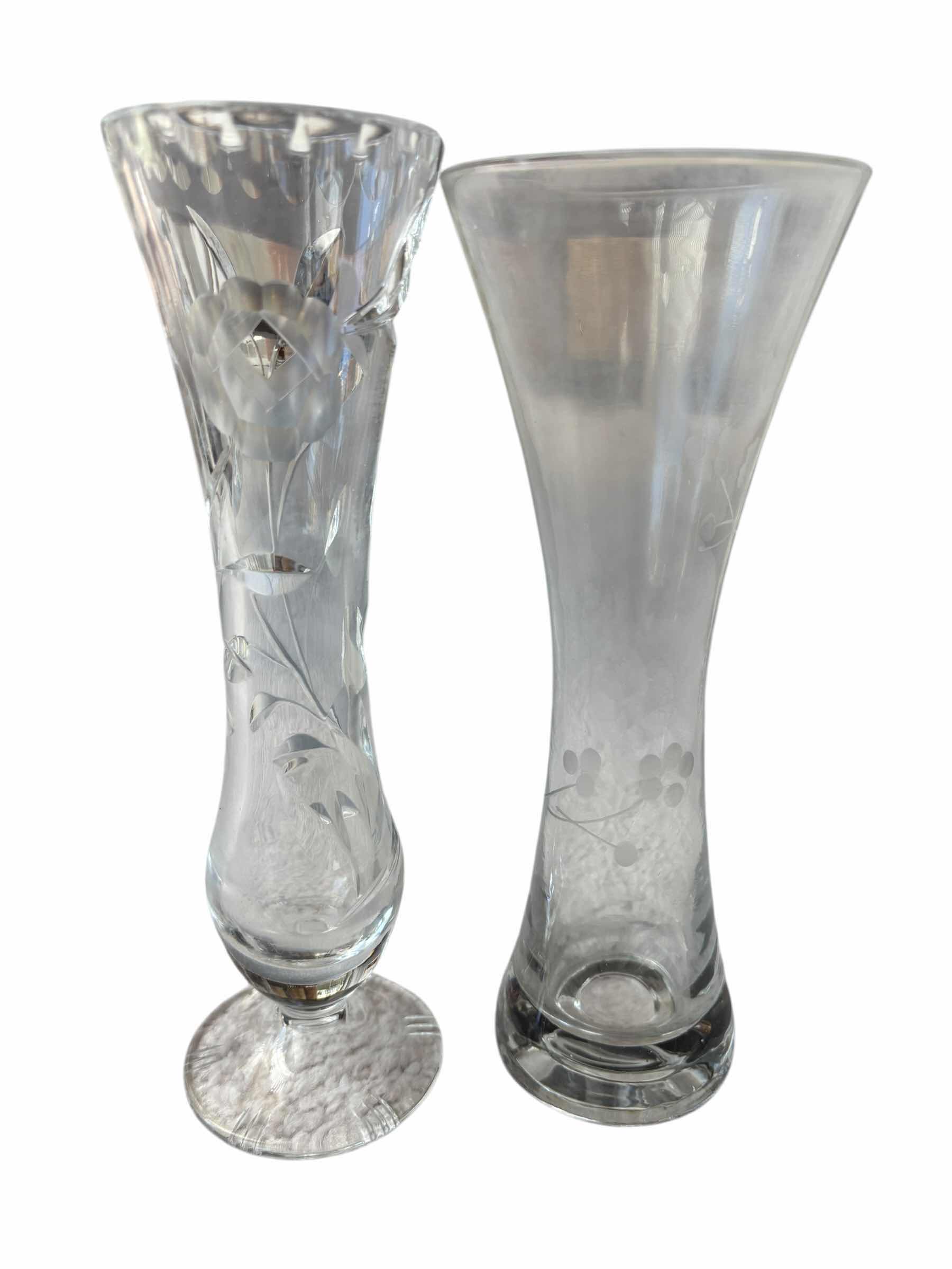 Photo 1 of ITALIAN MADE DESSERT BOWL ON STAND 16”D, SERVING DISHES (2) & BUD VASES (2)