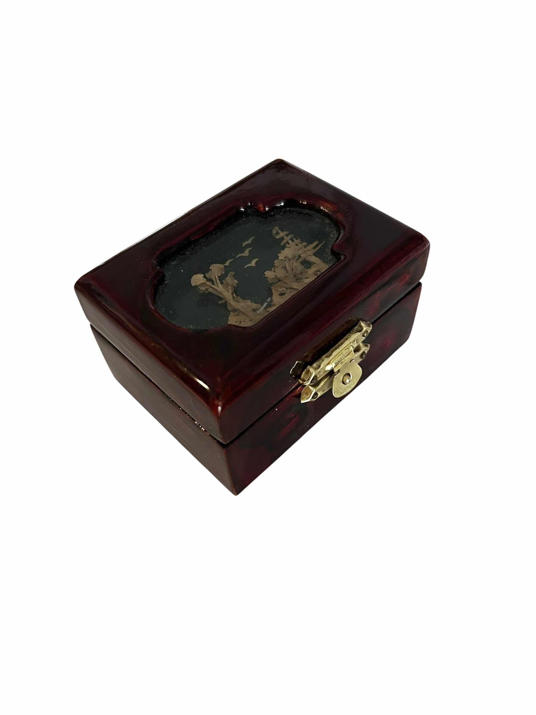 Photo 1 of BOX OF ASIAN INSPIRED FIGURES, VASES, ASIAN DOLL CLOTHING, AND MORE