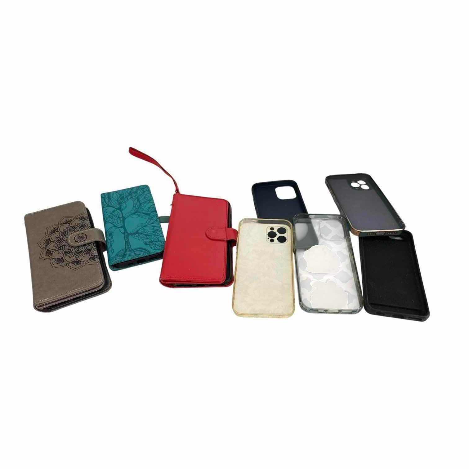 Photo 1 of (8)PCS PHONE CASES-SOME WITH WALLETS (SEE NOTES)