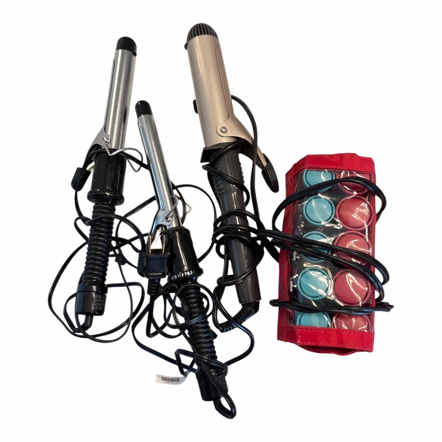Photo 1 of (4)PCS HAIR STYLE PRODUCTS-CURLING ITEMS AND HAIR CURLERS