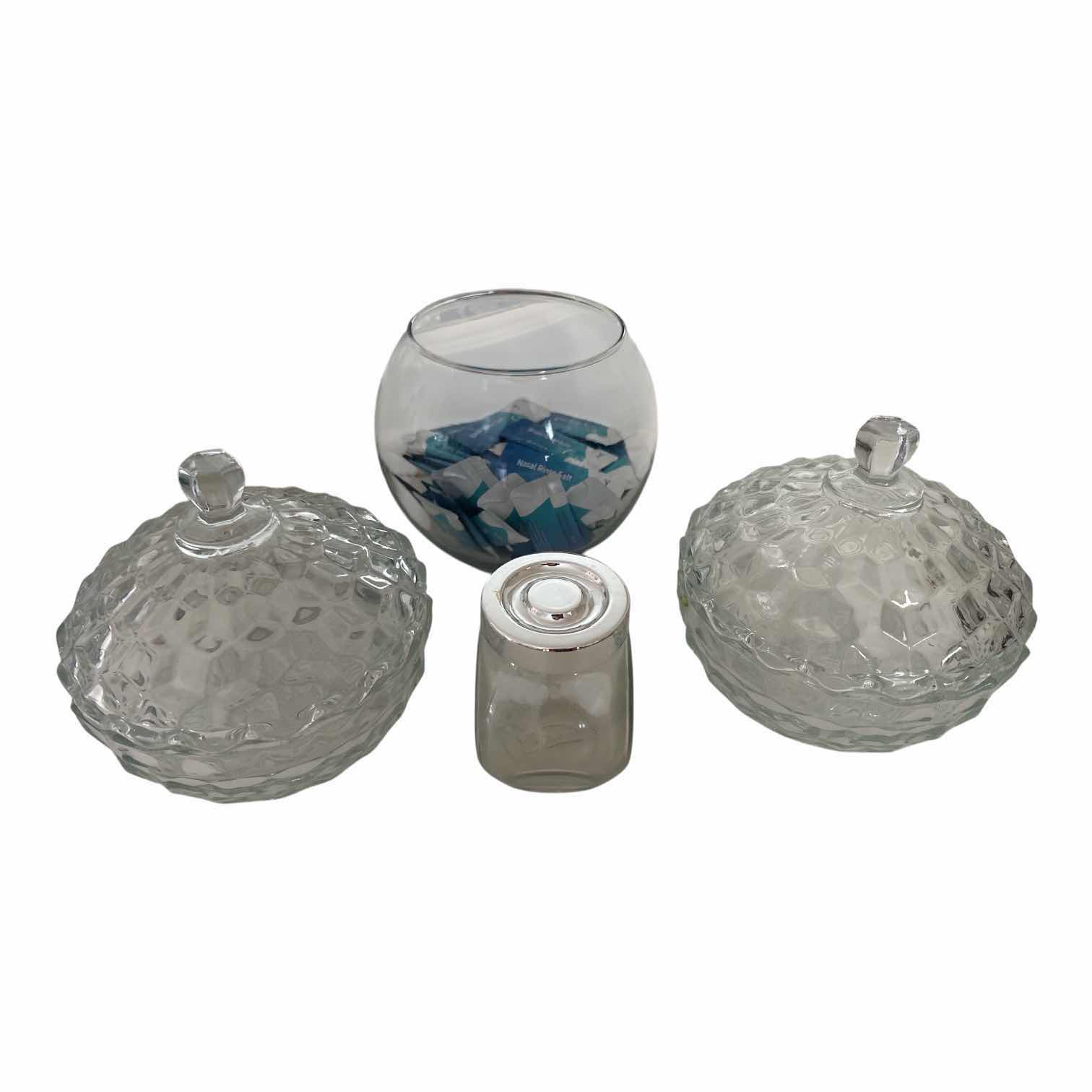 Photo 1 of (8)PCS PRIMARY BATHROOM STORAGE JARS AND DISPENSERS