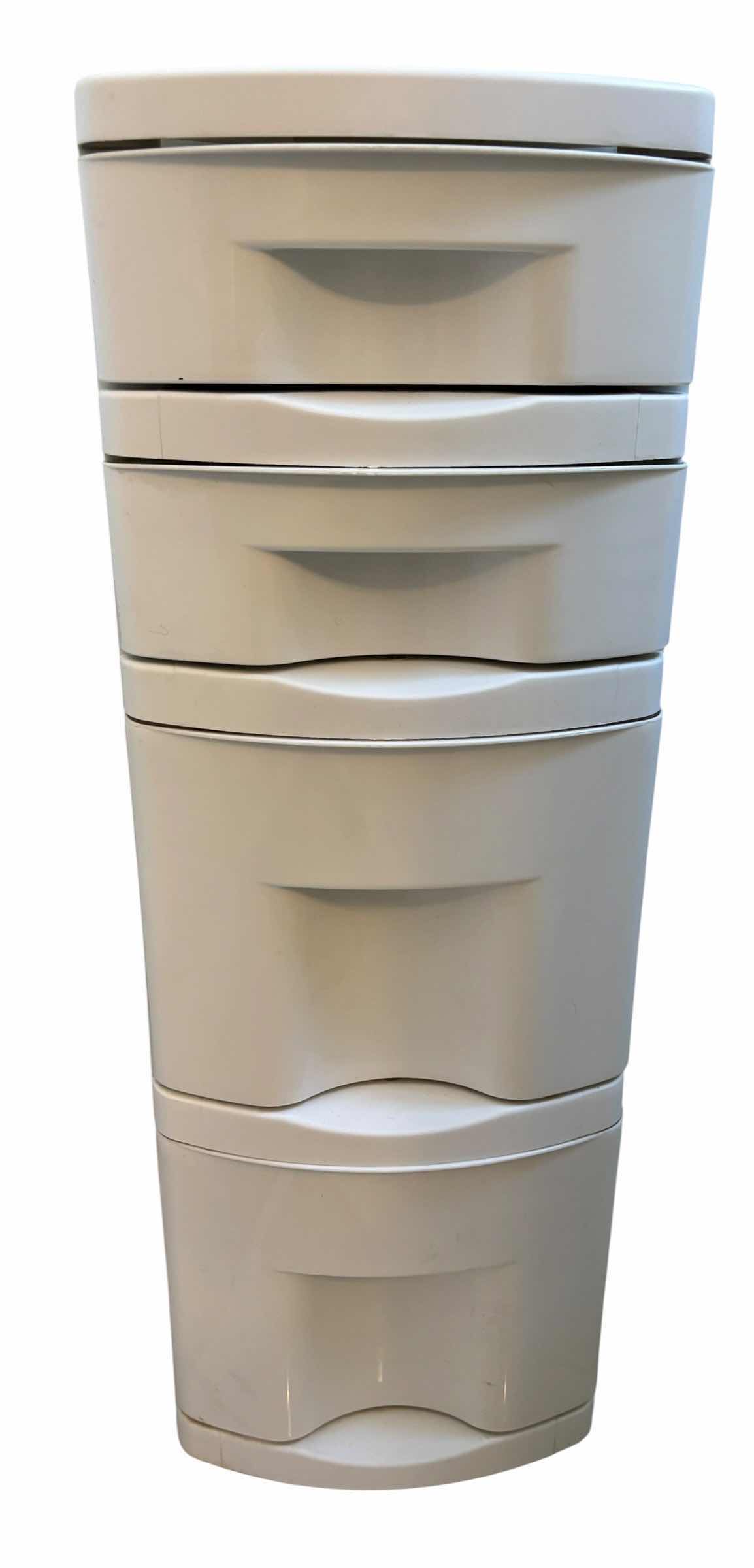 View 1 of PLASTIC 4-DRAWER STORAGE CHEST 9” X 15” X 25”H