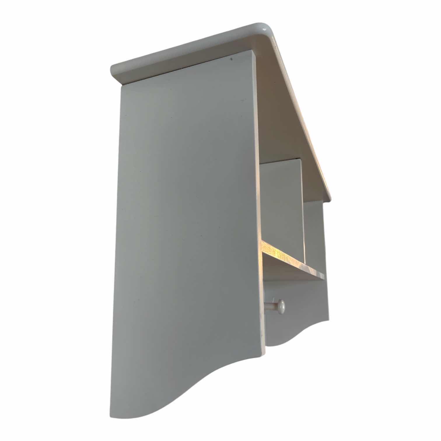 Photo 1 of WHITE ENTRYWAY WALL COAT RACK W/HOOKS AND STORAGE SHELVES 24.5”X6”H14”