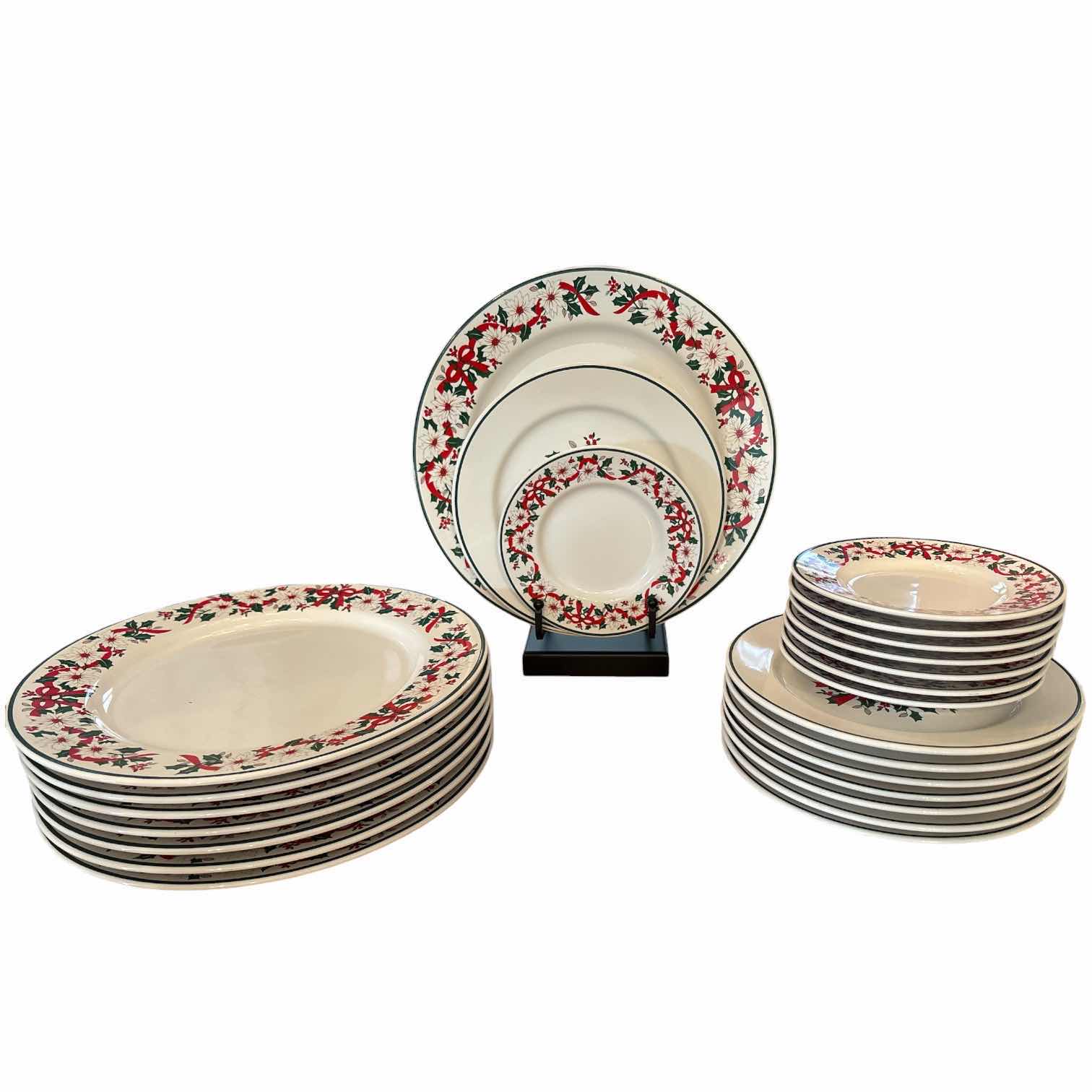 Photo 1 of (24)PCS VINTAGE RANMARU “SEASON TO CELEBRATE” DINNER, SALAD AND DESSERT PLATE D10”