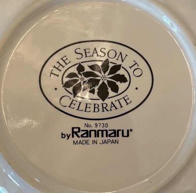 Photo 1 of (24)PCS VINTAGE RANMARU “SEASON TO CELEBRATE” DINNER, SALAD AND DESSERT PLATE D10”