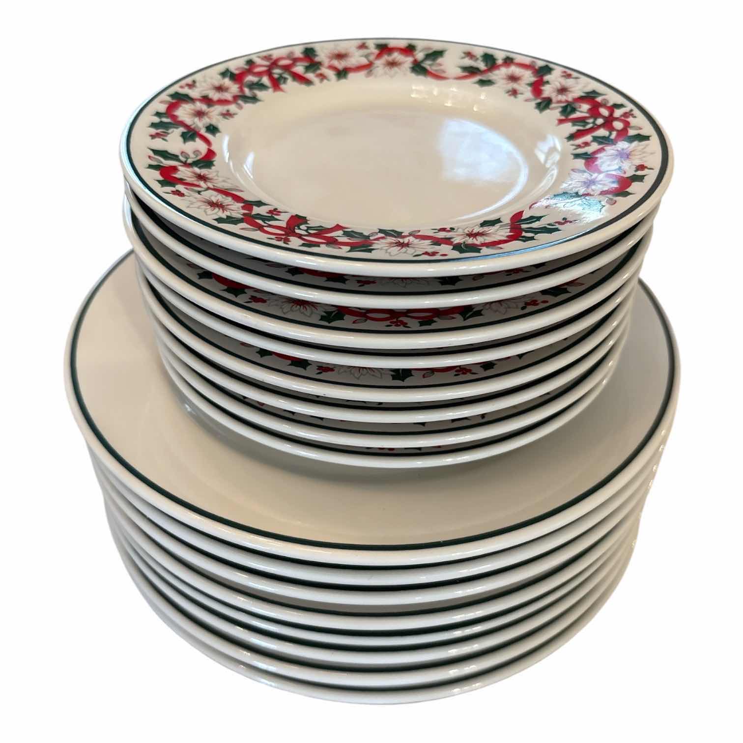 Photo 1 of (24)PCS VINTAGE RANMARU “SEASON TO CELEBRATE” DINNER, SALAD AND DESSERT PLATE D10”