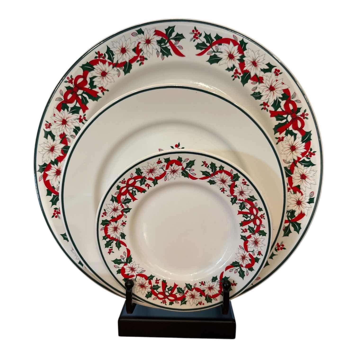 Photo 1 of (24)PCS VINTAGE RANMARU “SEASON TO CELEBRATE” DINNER, SALAD AND DESSERT PLATE D10”