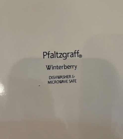 Photo 1 of (9)PCS PFALTZGRAFF WINTERBERRY OVAL SERVING DISH-1 AND DINNER PLATES D14”