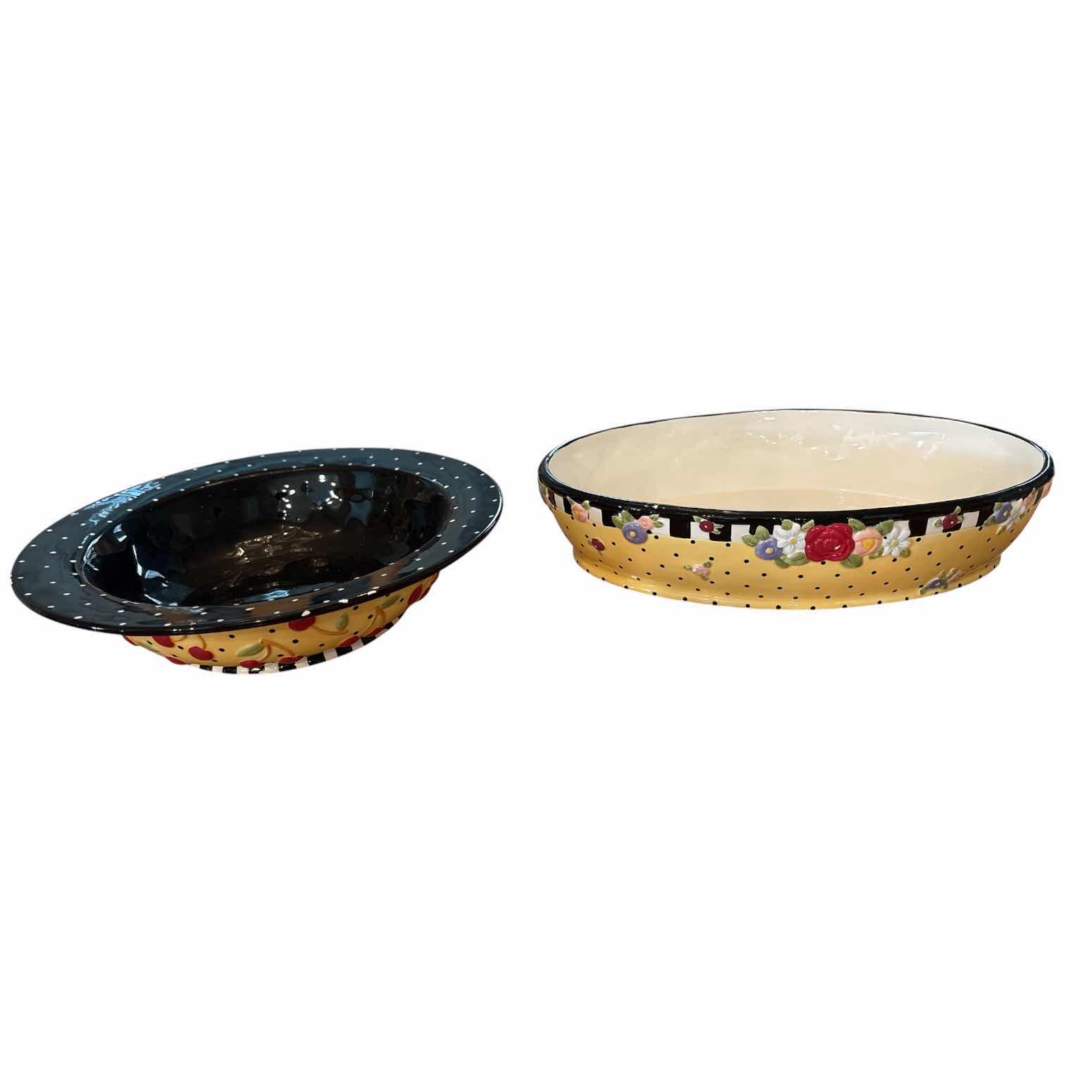 Photo 1 of (3)PCS VINTAGE MARY ENGELBREIT SERVING PLATTER AND BOWL D11.5”