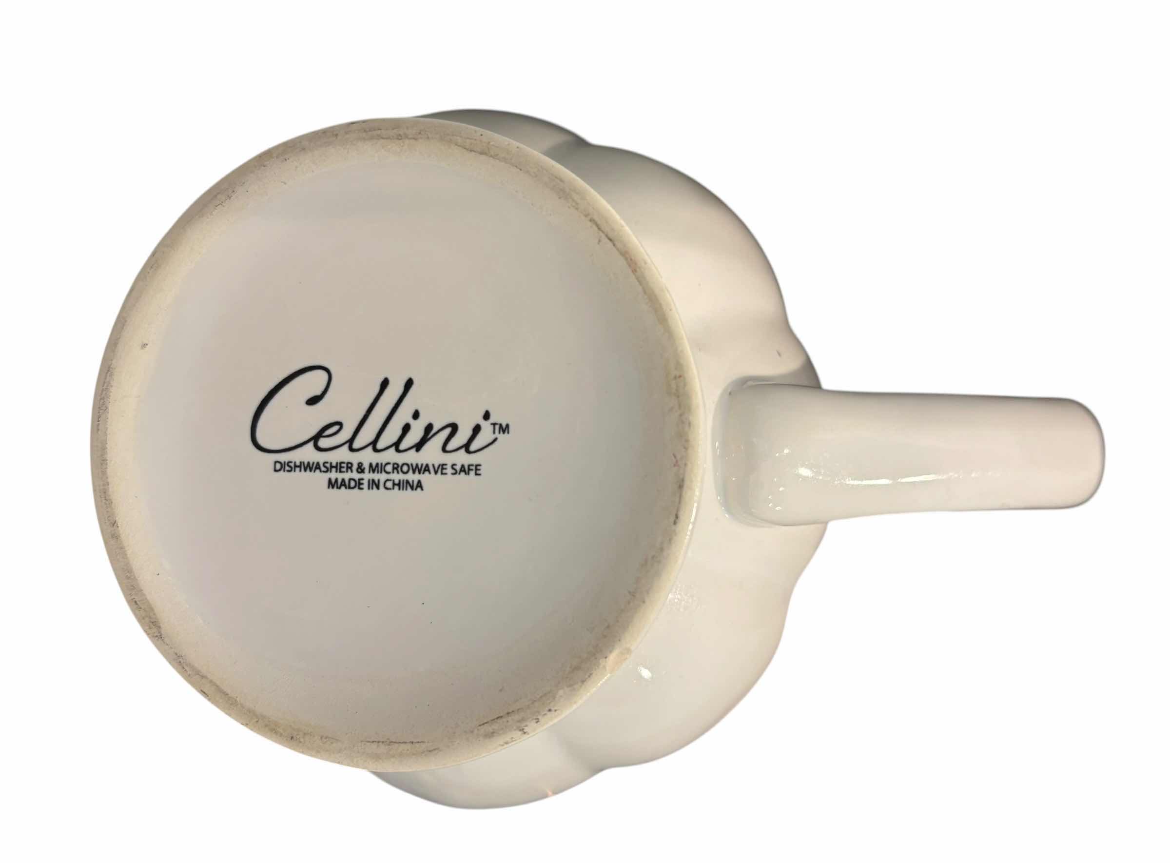 Photo 1 of CELLINI COFFEE CUPS (8) & SHELF (SEE NOTES)
