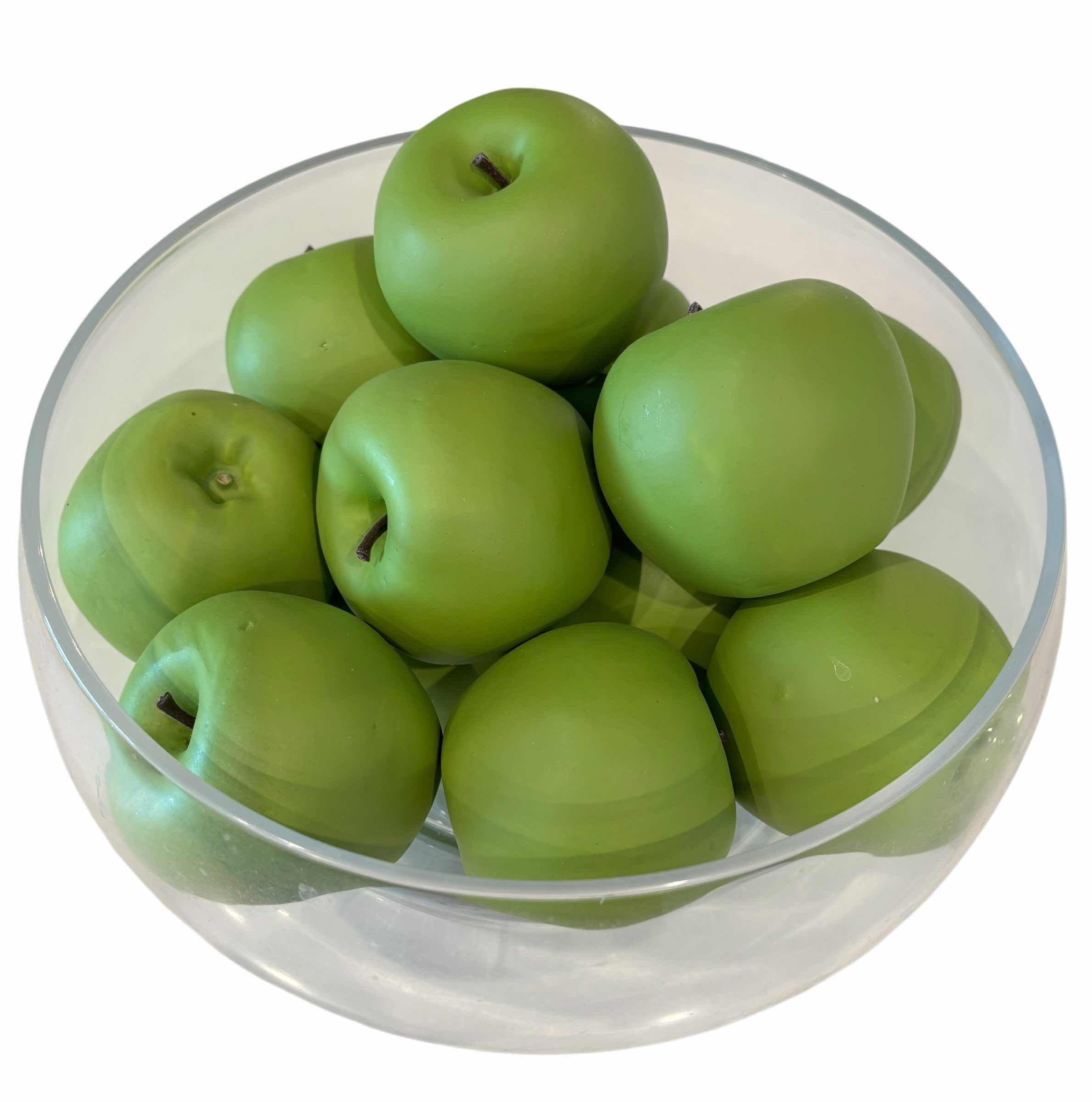 Photo 1 of PLASTIC FRUIT BOWL WITH ARTIFICIAL APPLES 11”D