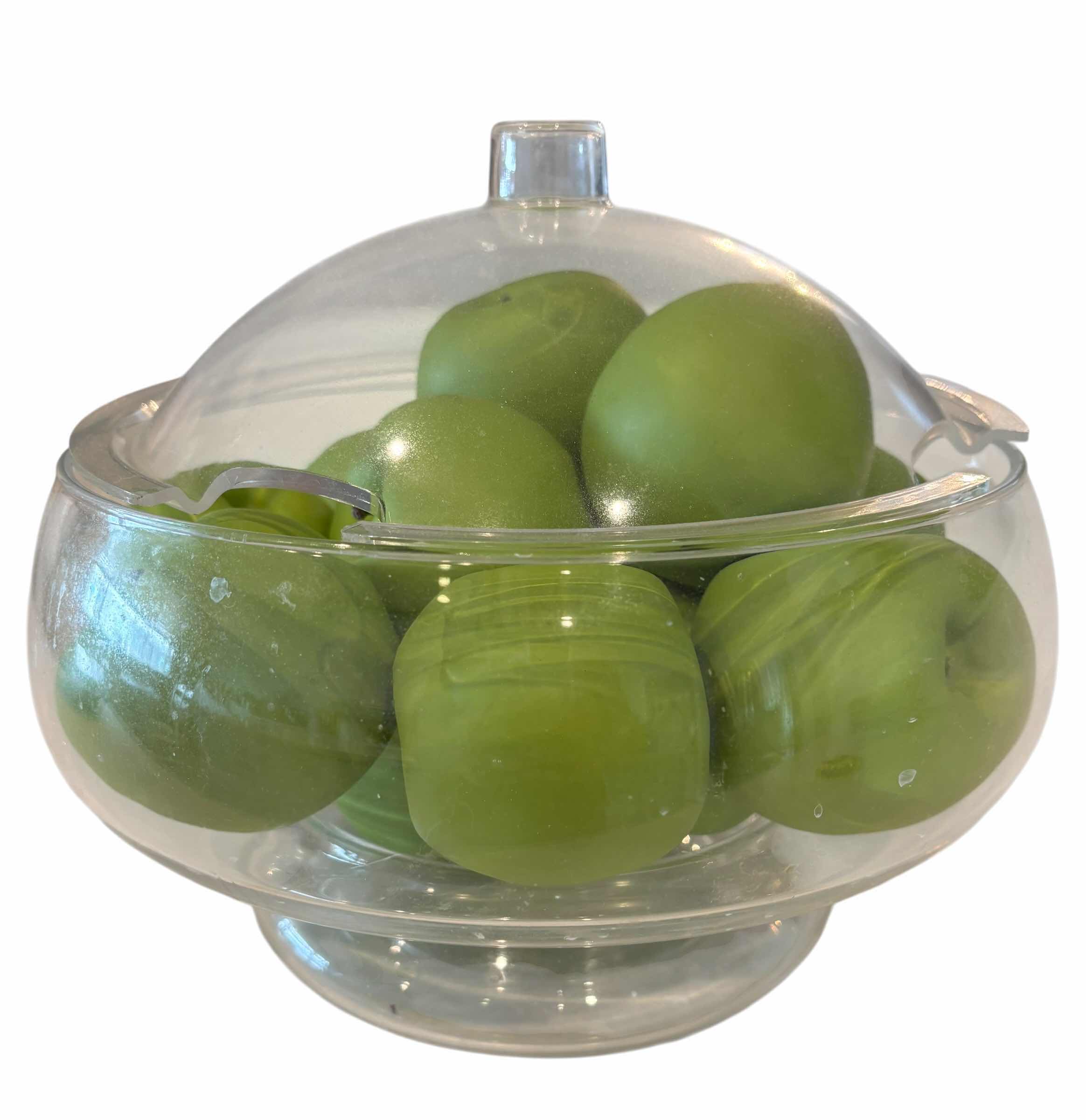 Photo 1 of PLASTIC FRUIT BOWL WITH ARTIFICIAL APPLES 11”D