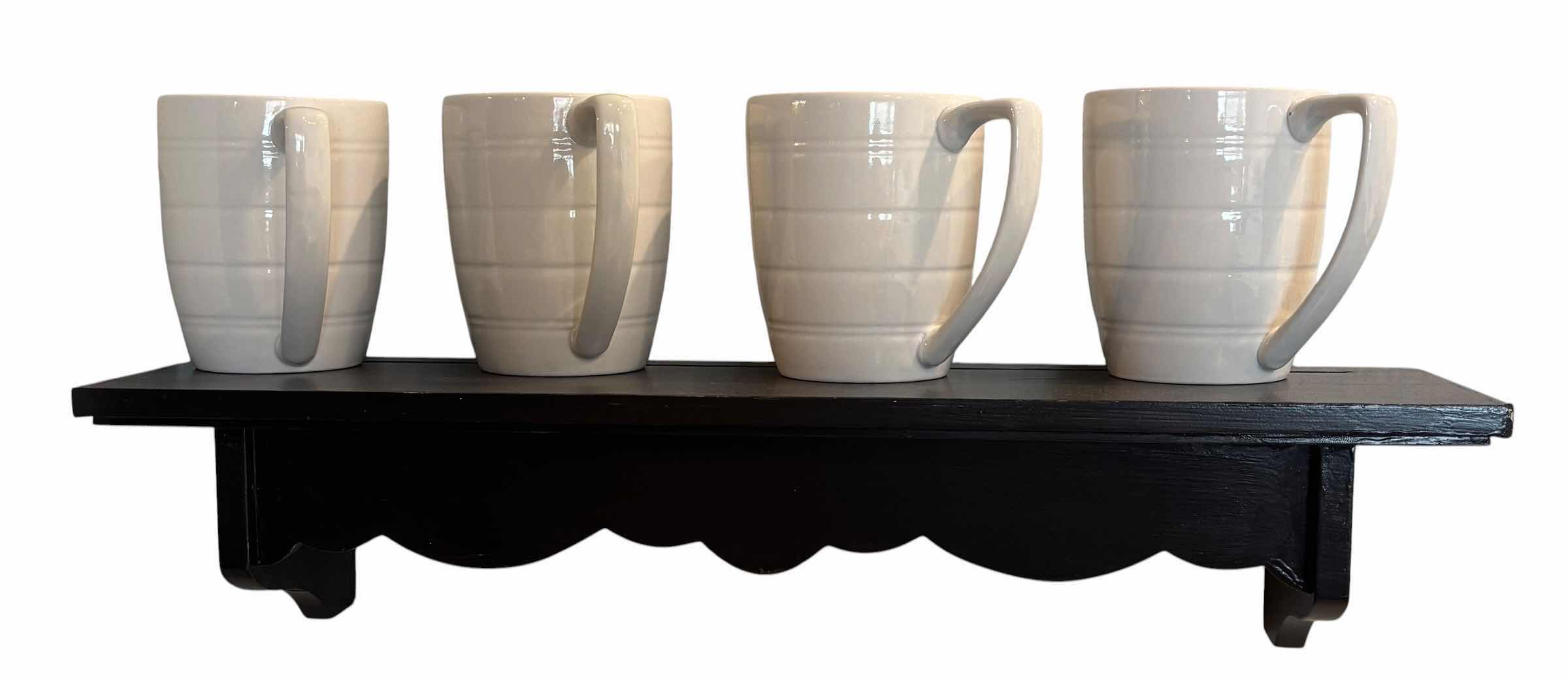 Photo 1 of DUNNES HOME COFFEE CUPS (4) & SHELF (SEE NOTES)