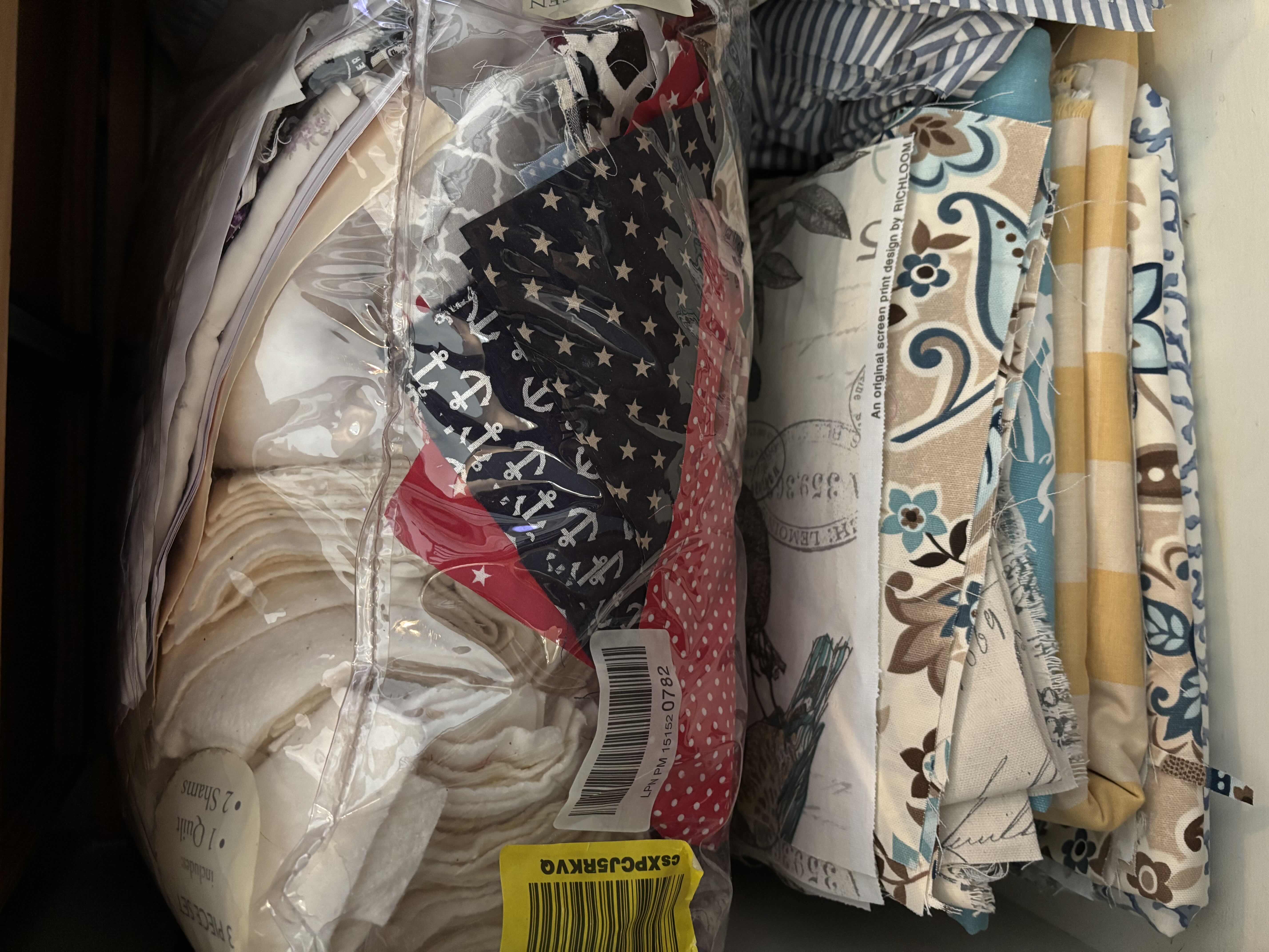 Photo 1 of CONTENTS OF CABINET: SEWING MATERIAL & ACCESSORIES