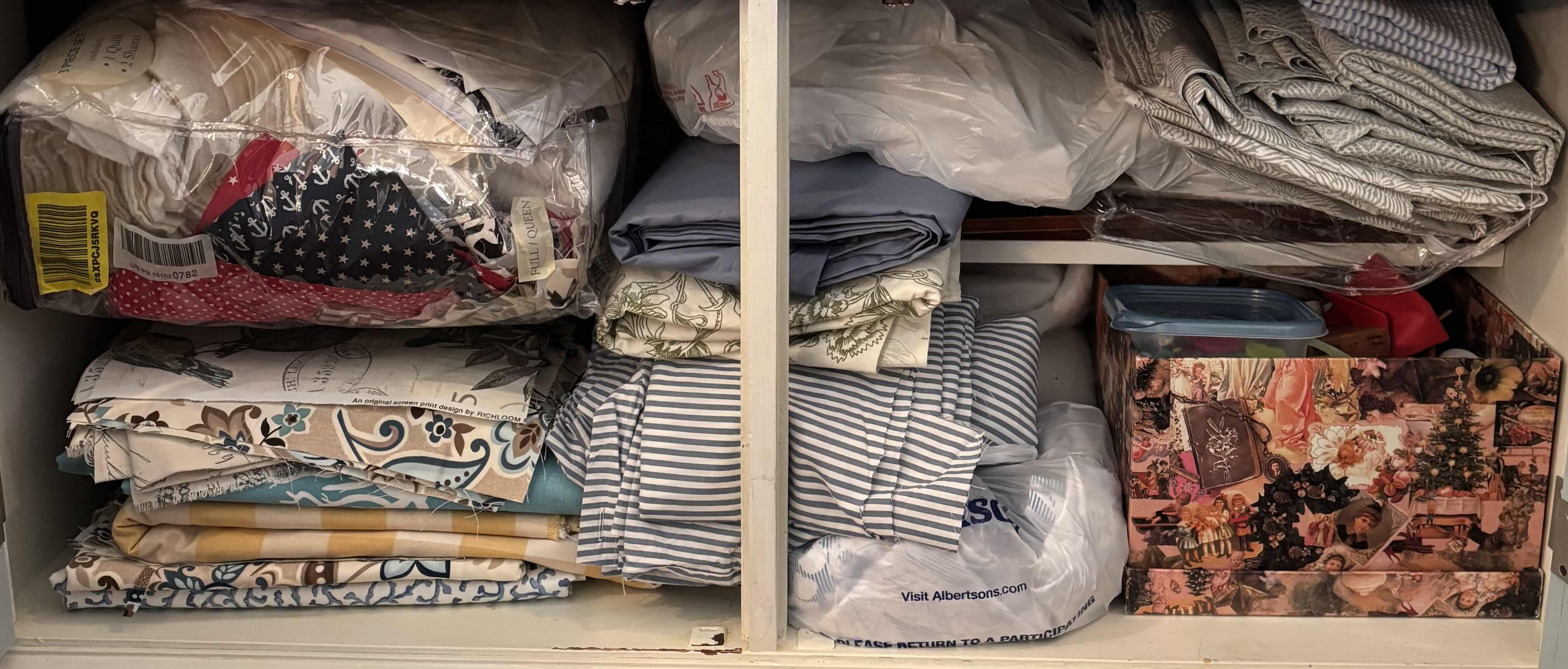 Photo 1 of CONTENTS OF CABINET: SEWING MATERIAL & ACCESSORIES