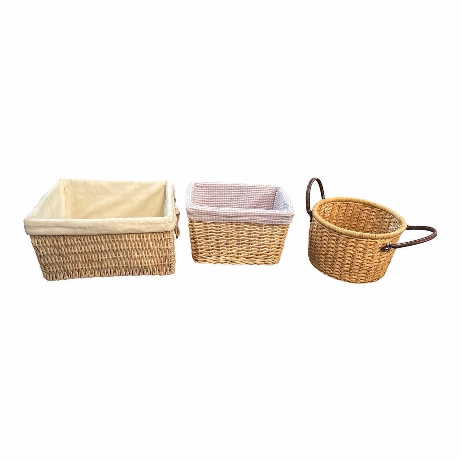 Photo 1 of (5)PCS WICKER BASKETS TALLEST H9”