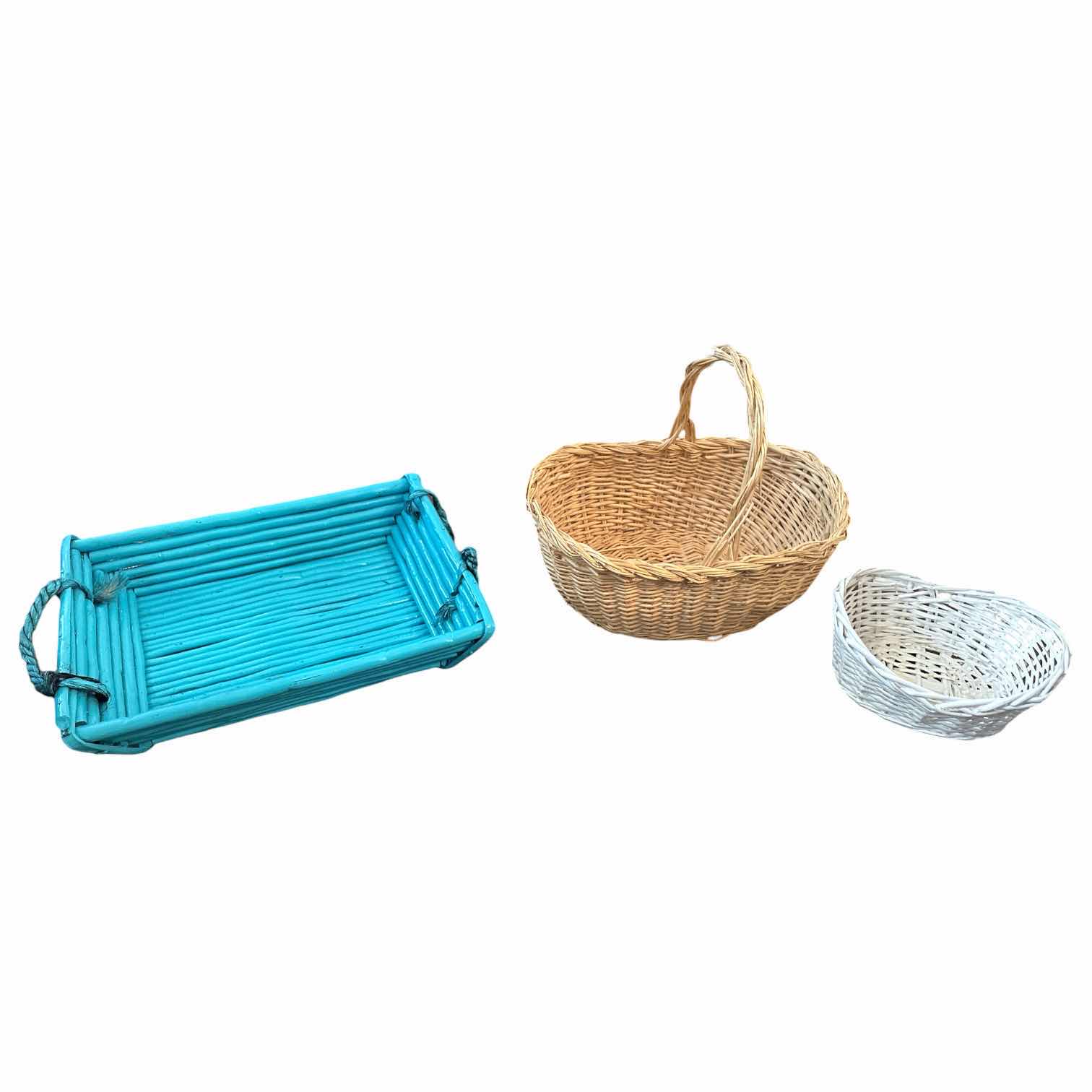 Photo 1 of (6)PCS WICKER BASKETS TALLEST H9.5”