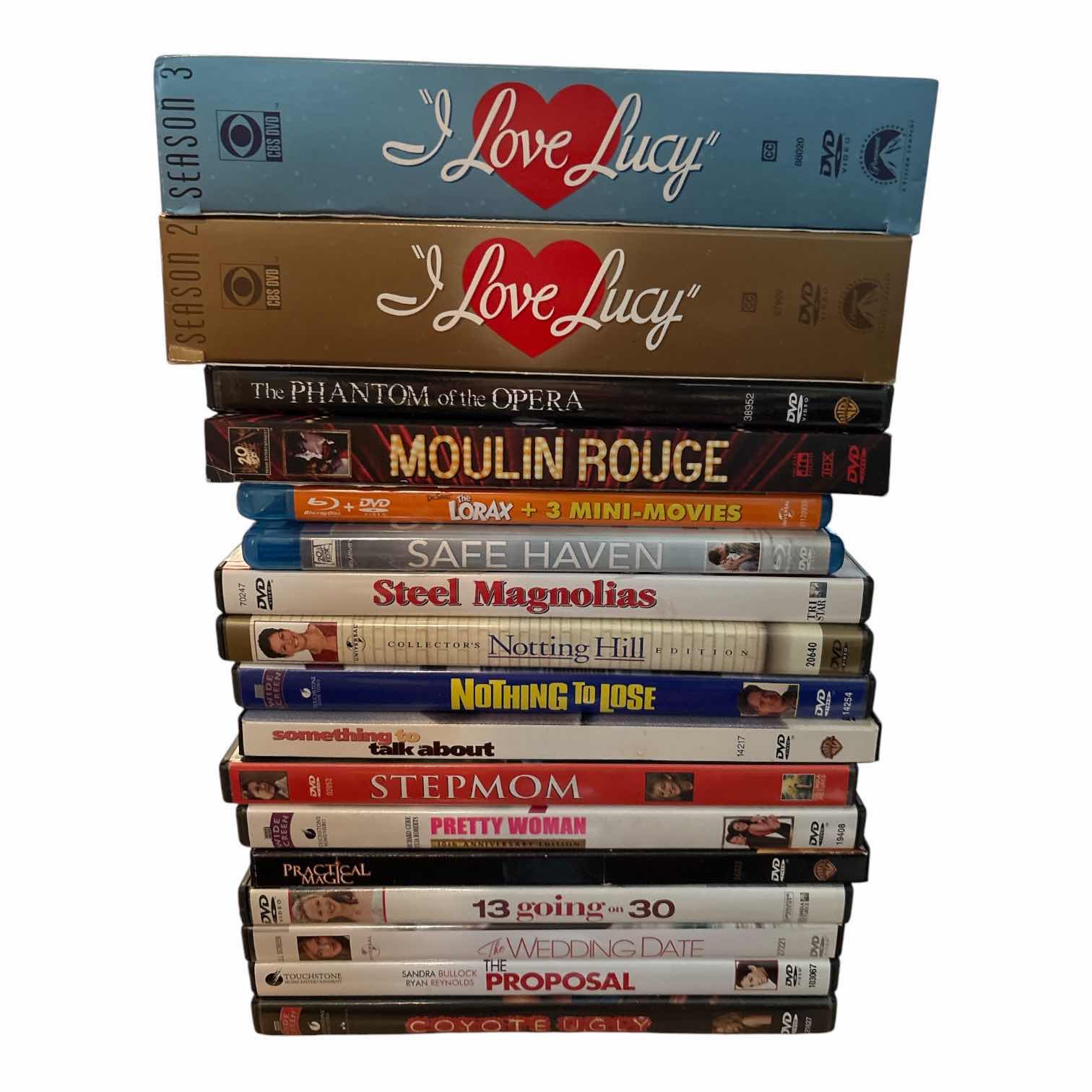 Photo 1 of BOX OF DVDS-I LOVE LUCY, MOULIN ROUGE, AND MORE