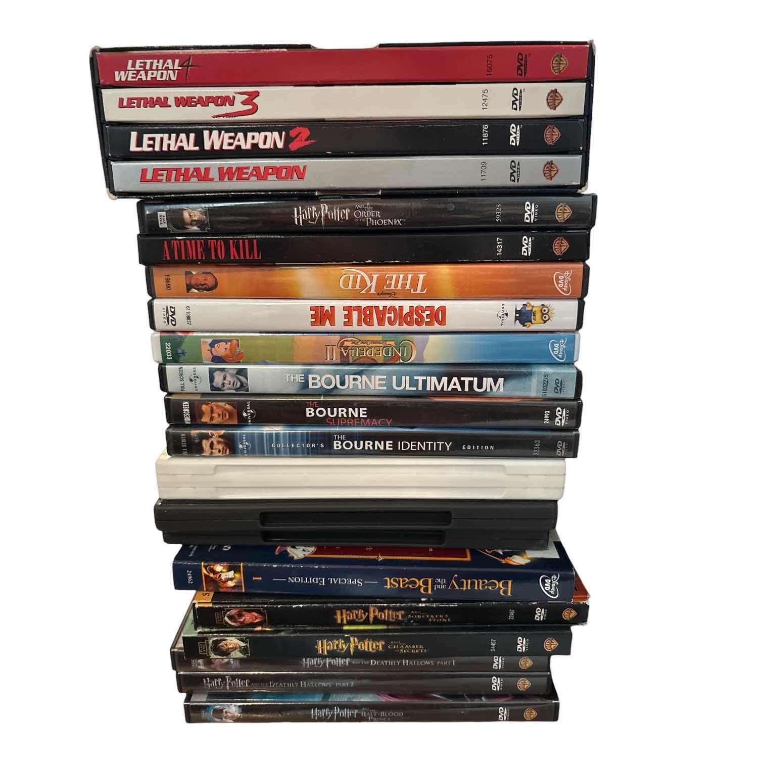 Photo 1 of BOX OF DVDS- LETHAL WEAPON, FINDING NEMO, AND MORE