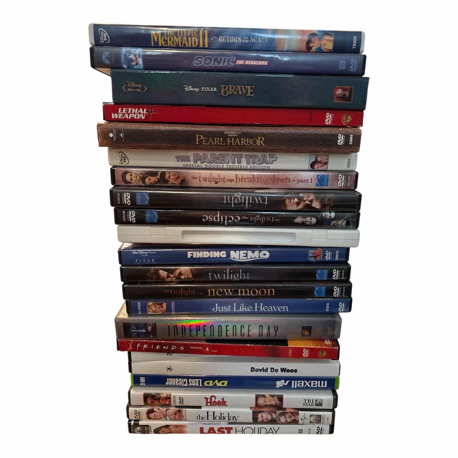 Photo 1 of BOX OF DVDS- LETHAL WEAPON, FINDING NEMO, AND MORE