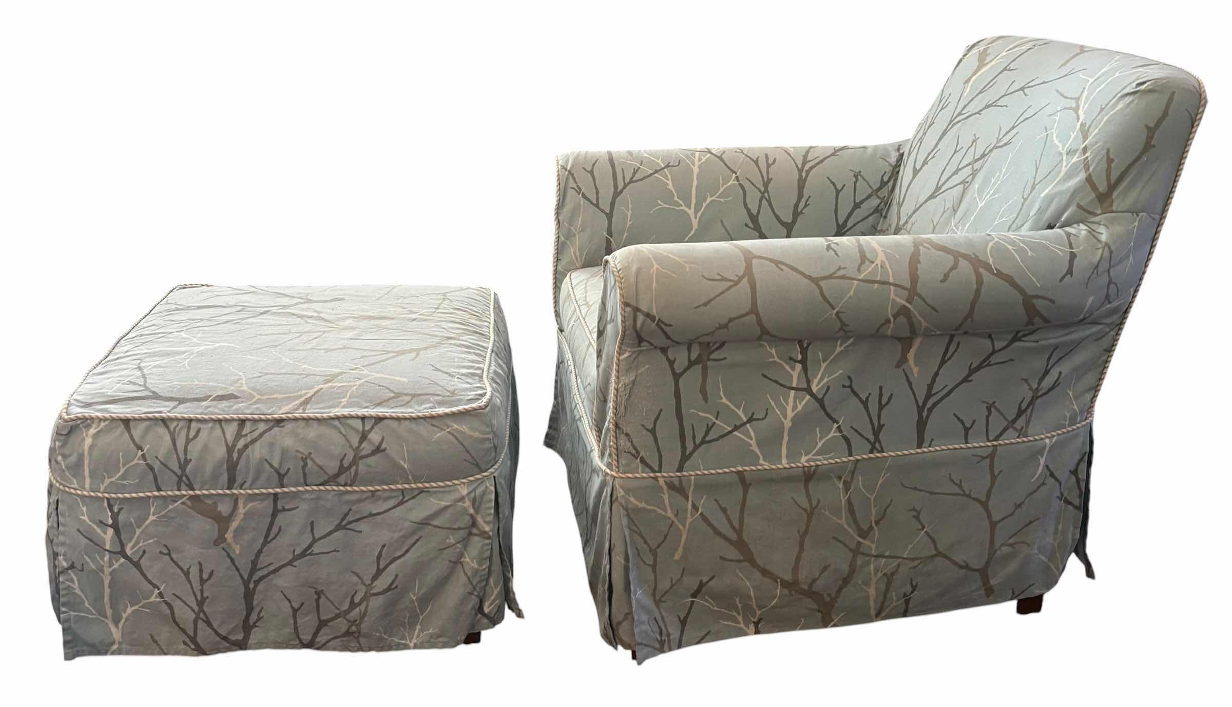 Photo 1 of ARMCHAIR & MATCHING OTTOMAN