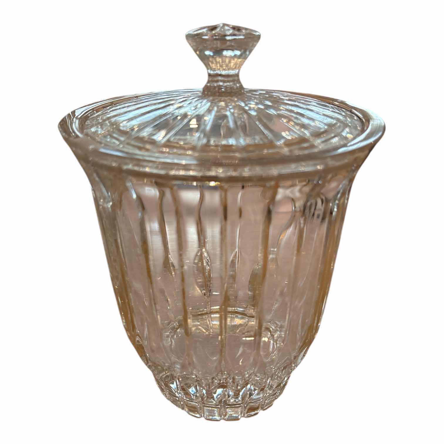 Photo 1 of (3)PCS GLASS BISCUIT JARS H10.5”