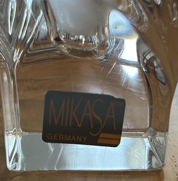 Photo 1 of (2)PCS MIKASA CRYSTAL CANDLE HOLDERS