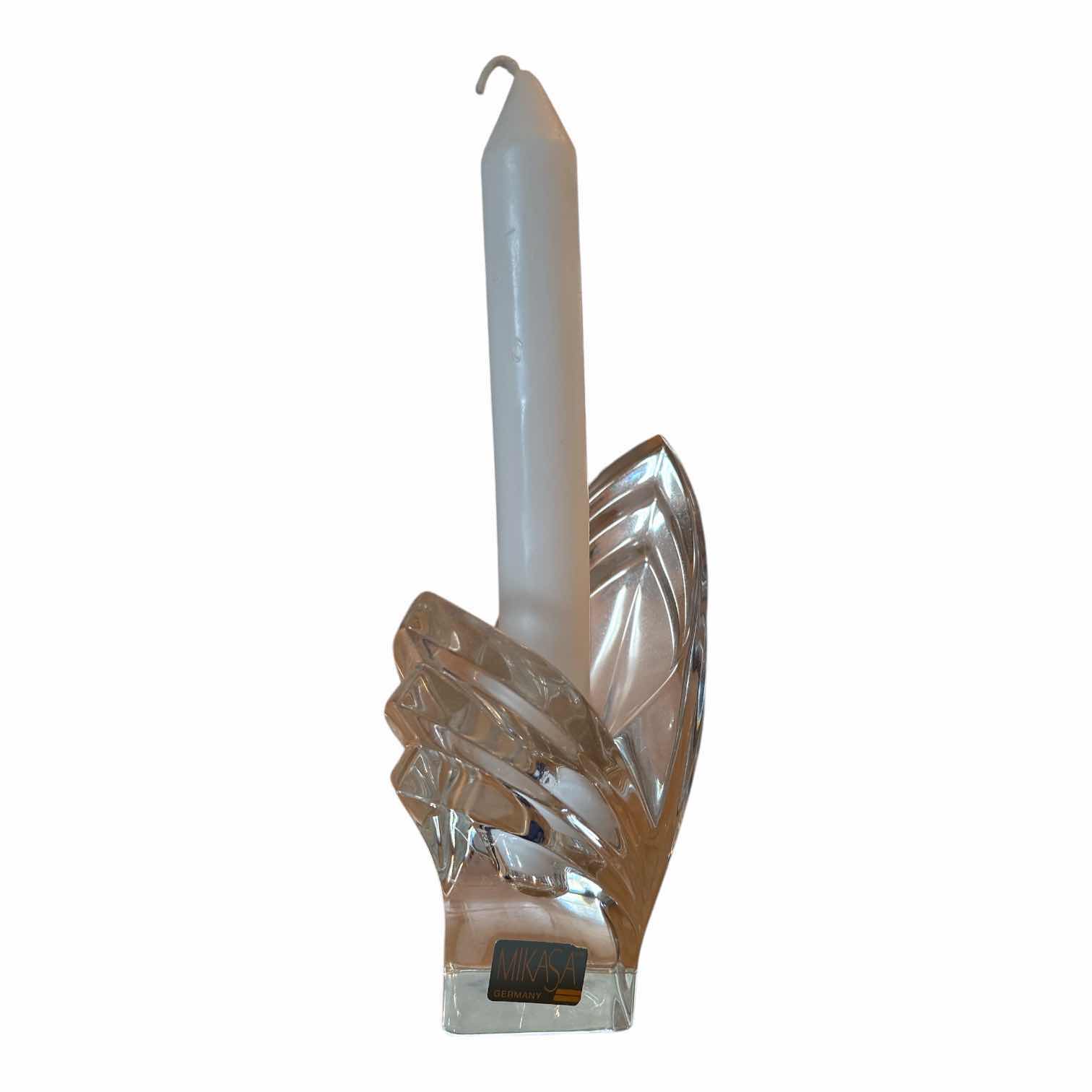 Photo 1 of (2)PCS MIKASA CRYSTAL CANDLE HOLDERS