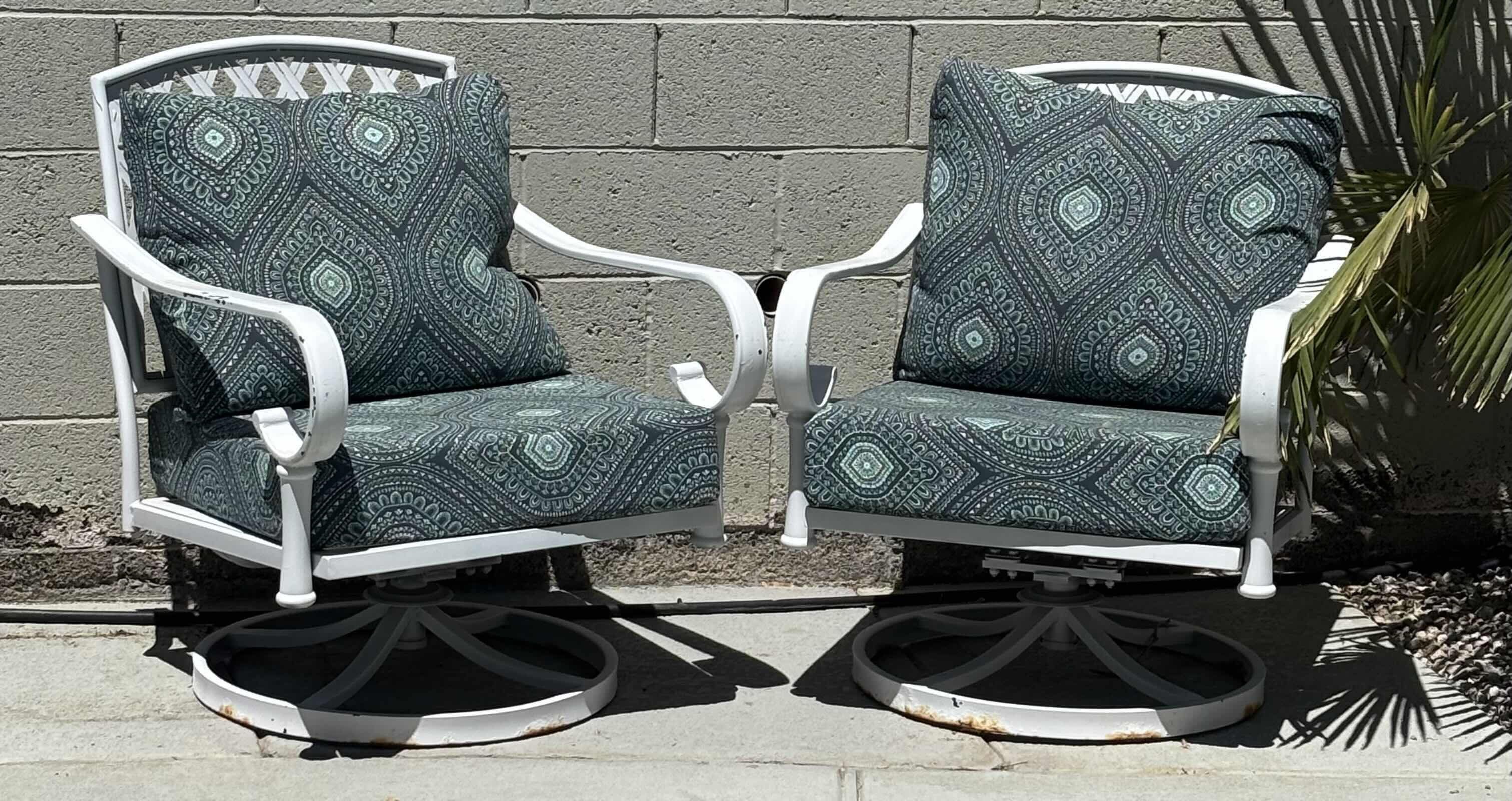 Photo 1 of OUTDOOR ROCKING CHAIRS WITH CUSHIONS (2)