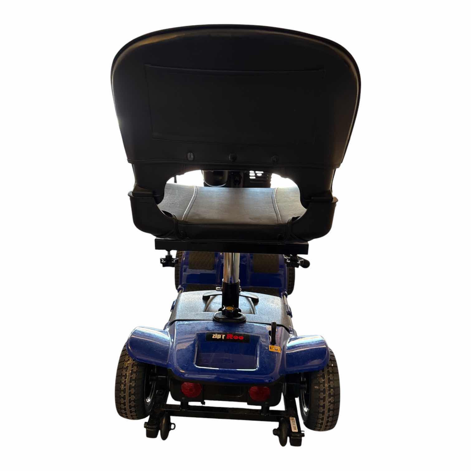 Photo 1 of ZIP R ROO 4-WHEEL MOBILITY ELECTRIC SCOOTER IN BLUE W/BASKET TESTED AND WORKS 39”X19.5”H32”