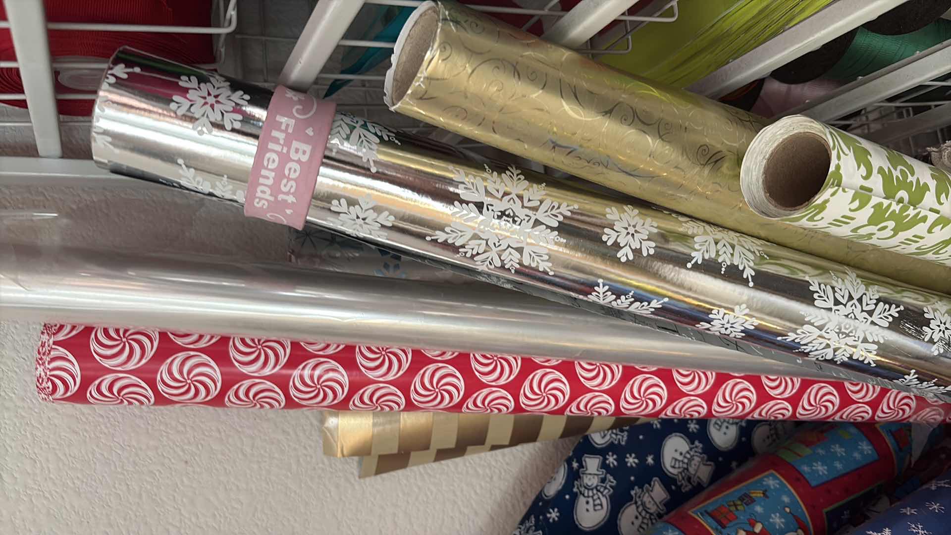 Photo 1 of BASKET OF WRAPPING PAPER