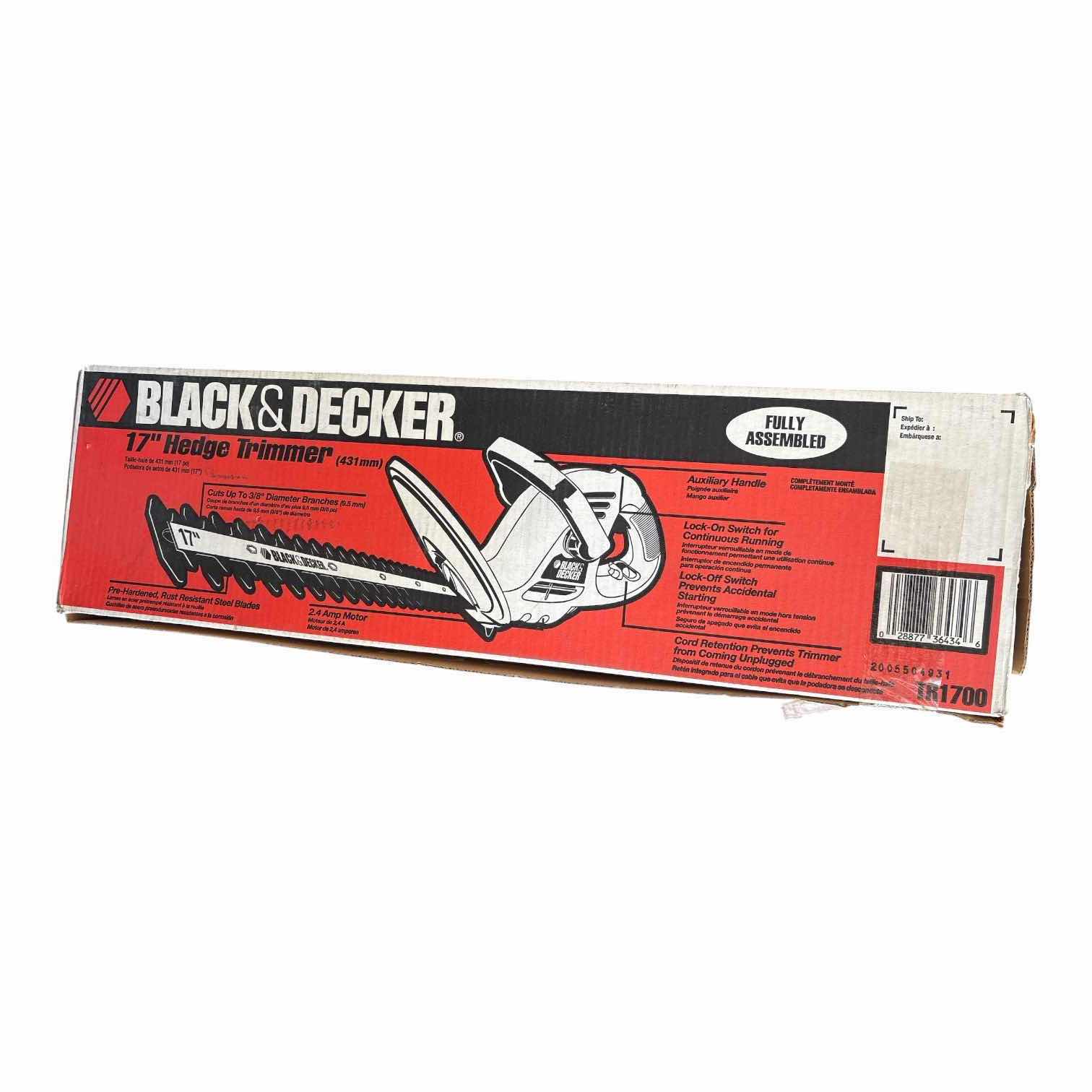 Photo 1 of BLACK & DECKER HEDGE TRIMMER 17” IN ORIGINAL BOX