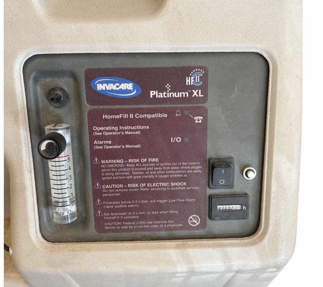 Photo 1 of INVACARE PLATINUM XL OXYGEN CONCENTRATOR ON WHEELS H27”