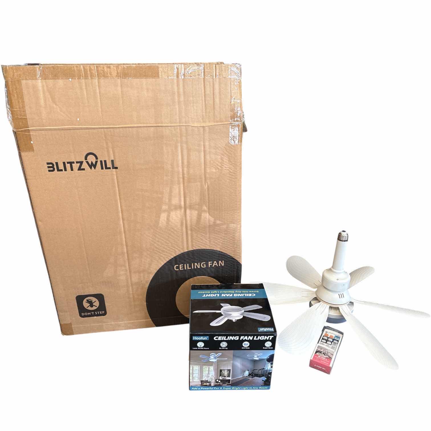 Photo 1 of (3)PCS CEILING FANS-VARIETY OF SIZES LONGEST L18.5”