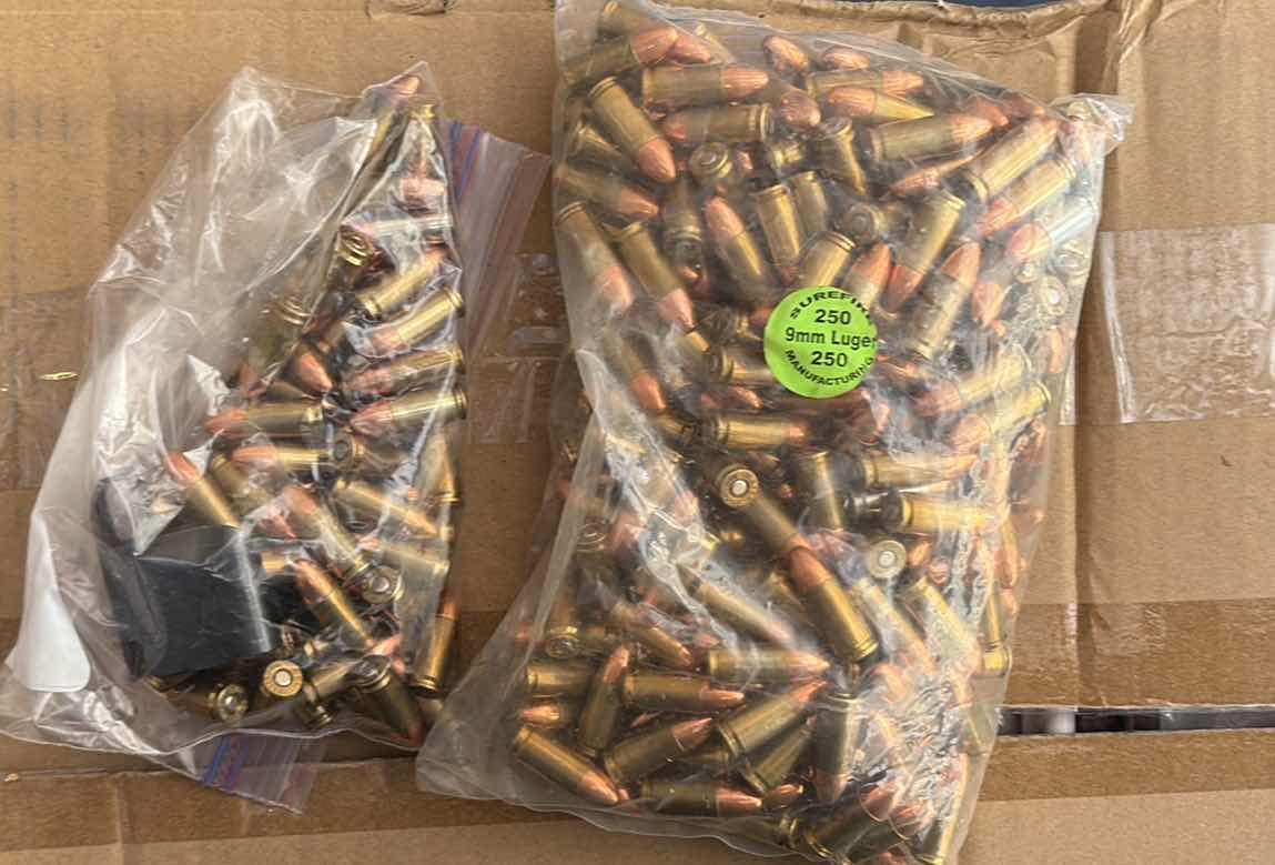 Photo 1 of SMALL SAFETY CONTAINER OF AMMO 9MM LUGER