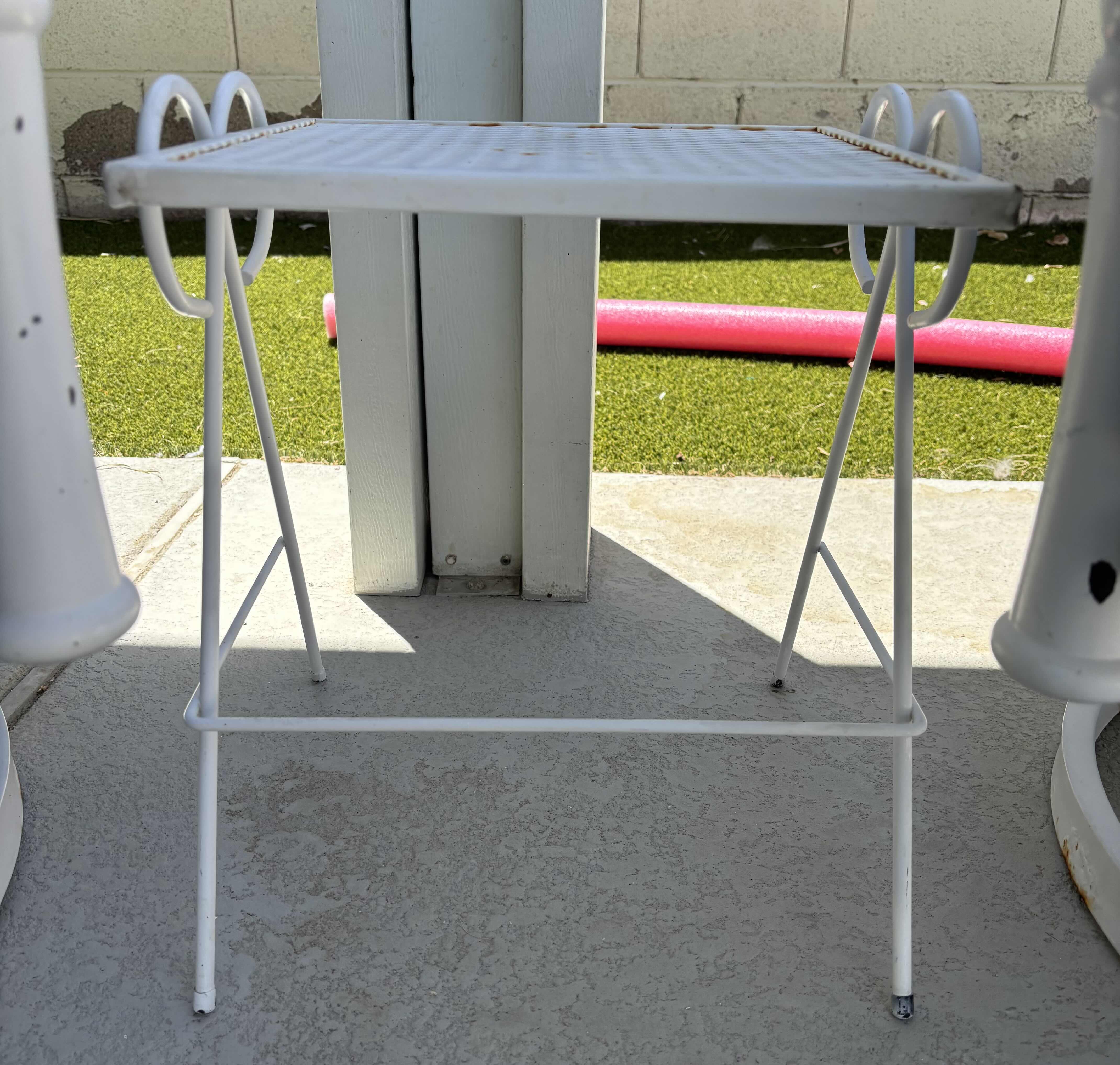 Photo 1 of OUTDOOR ROCKING CHAIRS (2) WITH SMALL TABLE & CUSHIONS