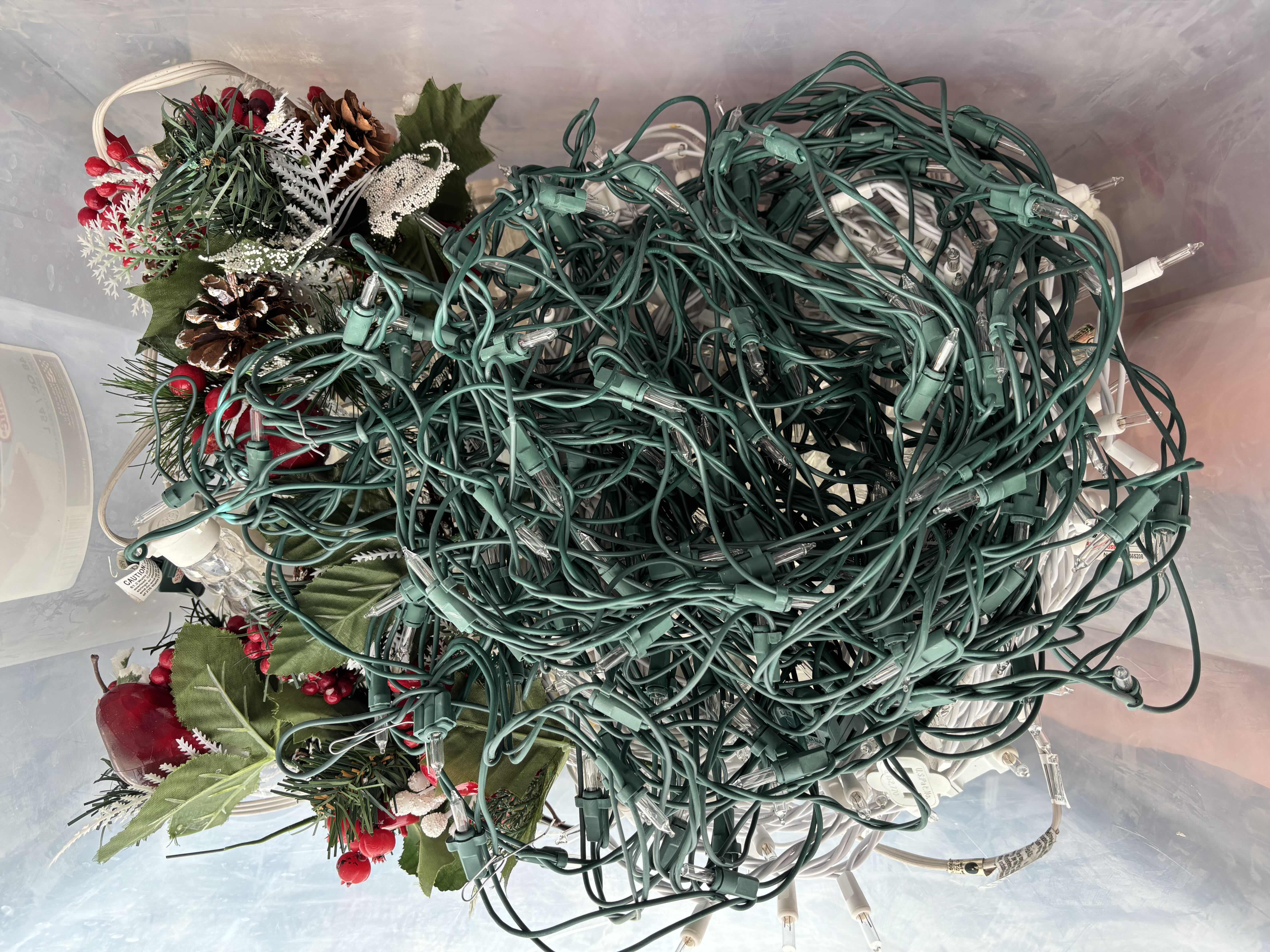 Photo 1 of CONTAINERS (3) OF CHRISTMAS DECOR