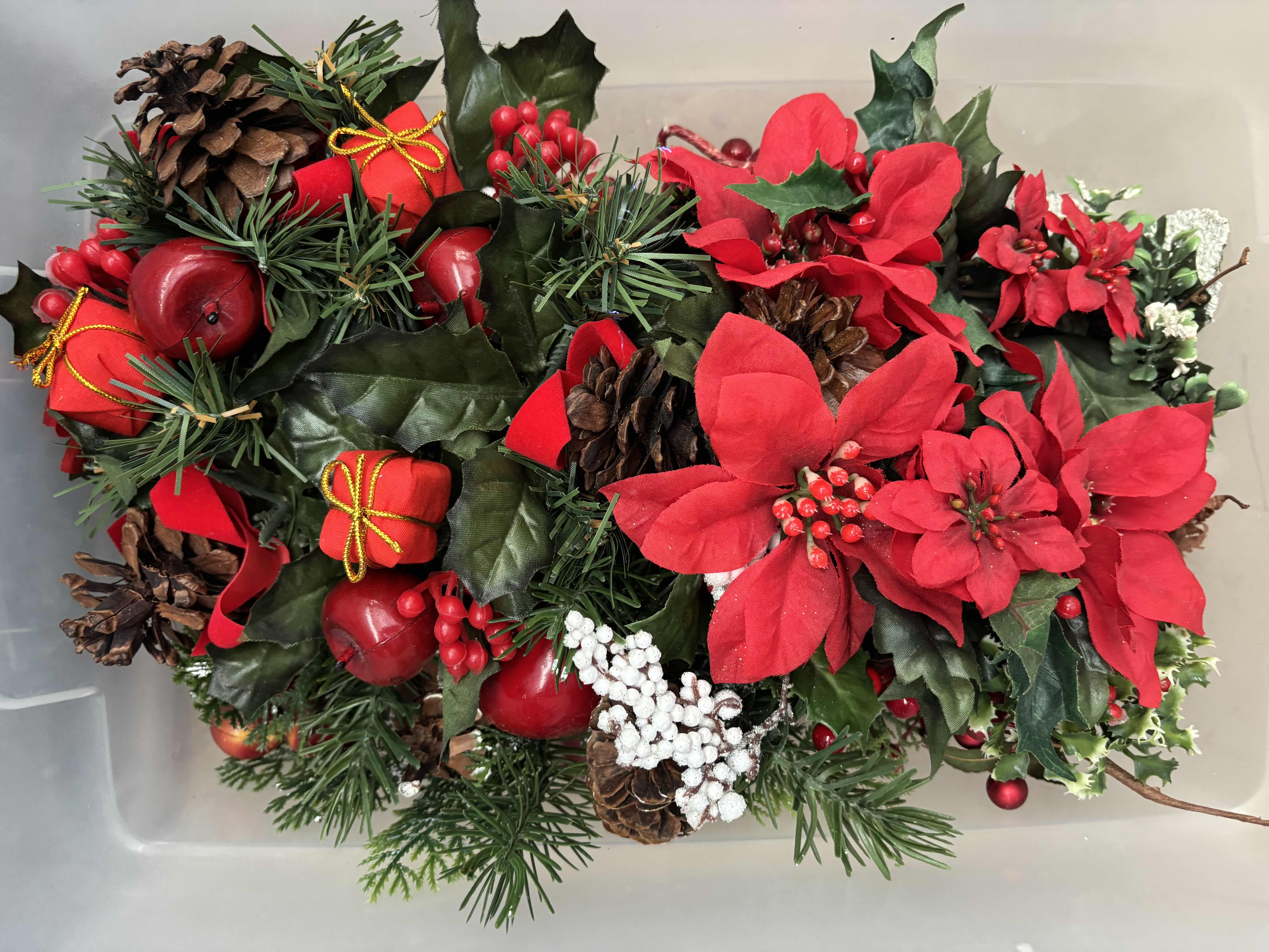 Photo 1 of SMALLER CONTAINERS (6) OF CHRISTMAS DECOR