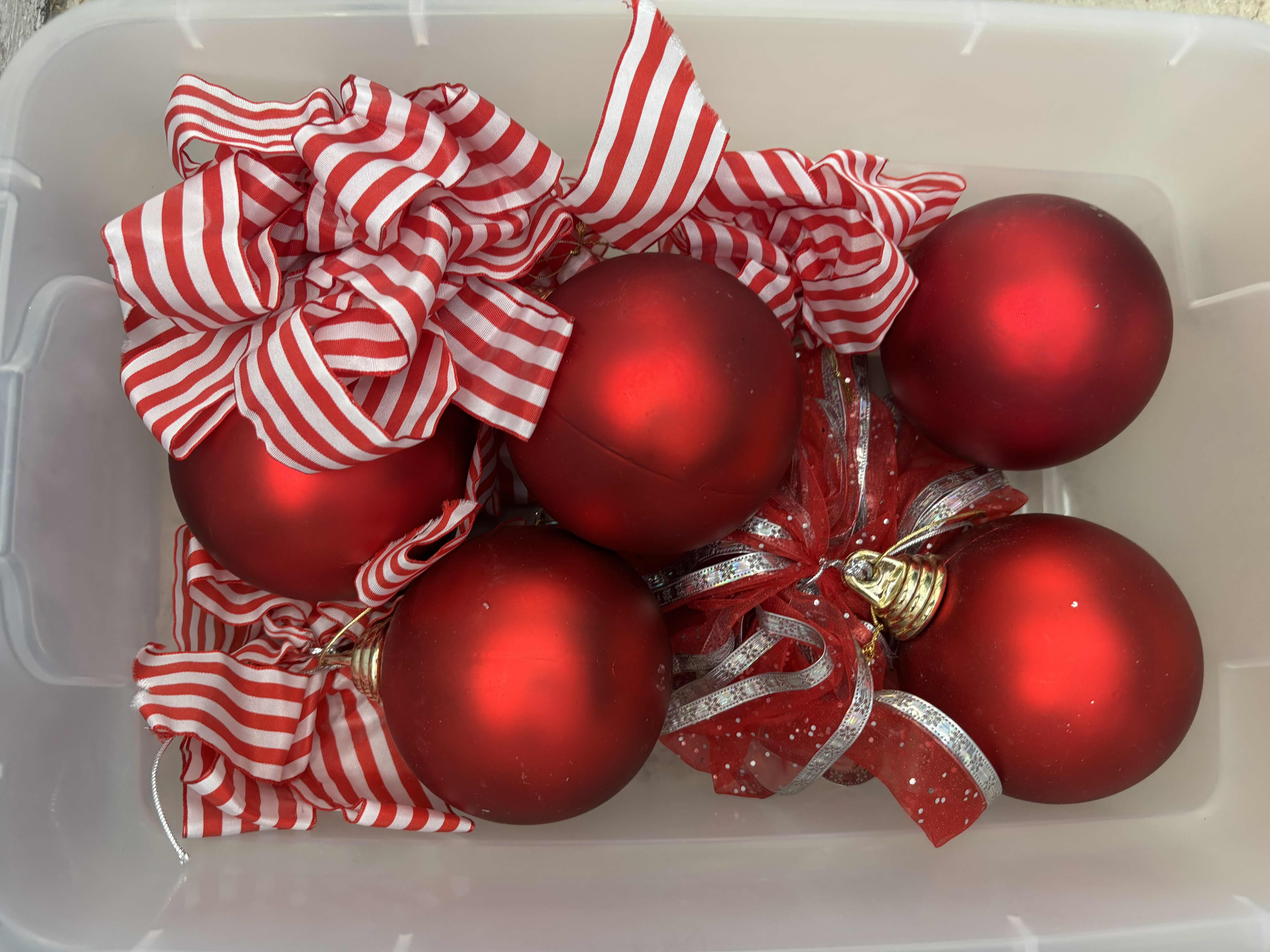 Photo 1 of SMALLER CONTAINERS (6) OF CHRISTMAS DECOR
